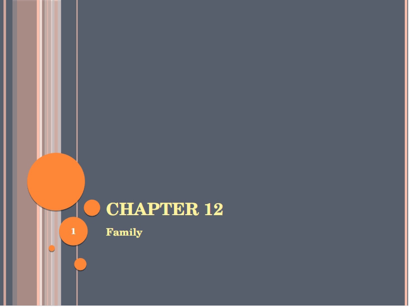 Outline for Chapter 12 Family