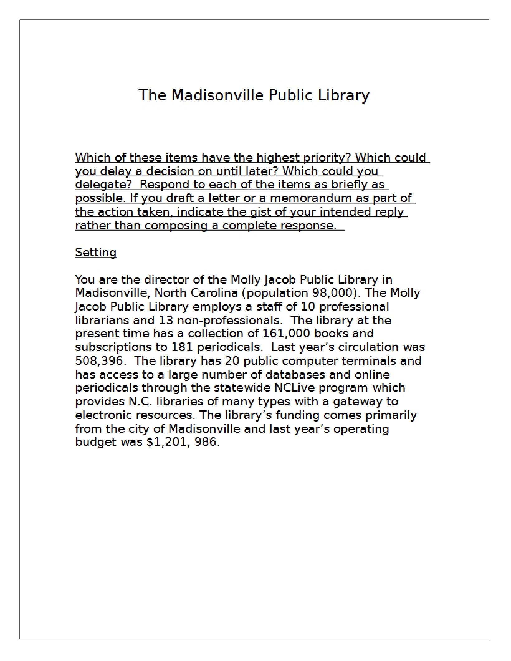 Madisonville Public Library Case Study