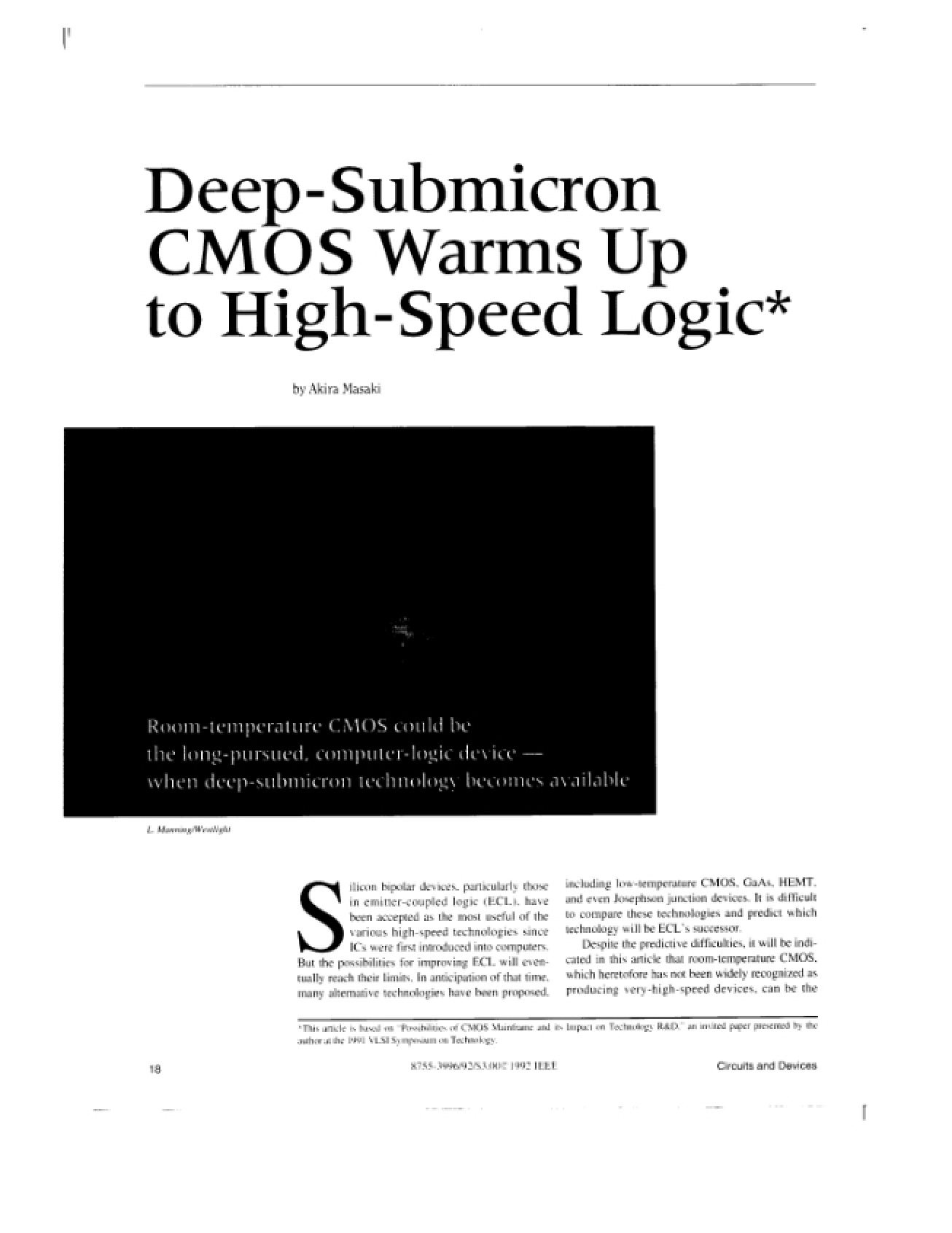 High-Speed Logic in Deep-Submicron CMOS