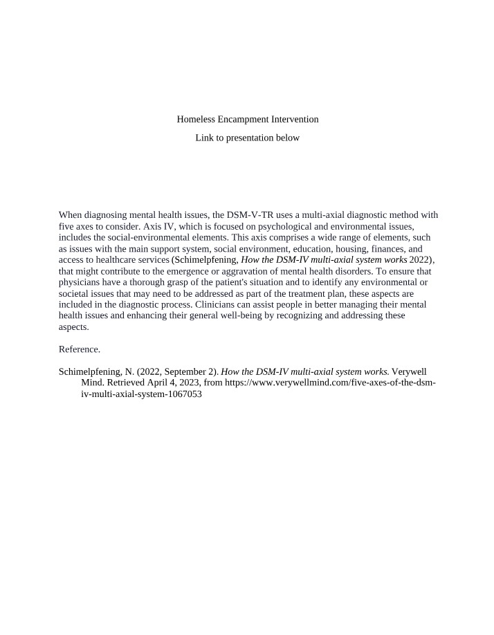 Environmental Factors in Mental Health Diagnosis