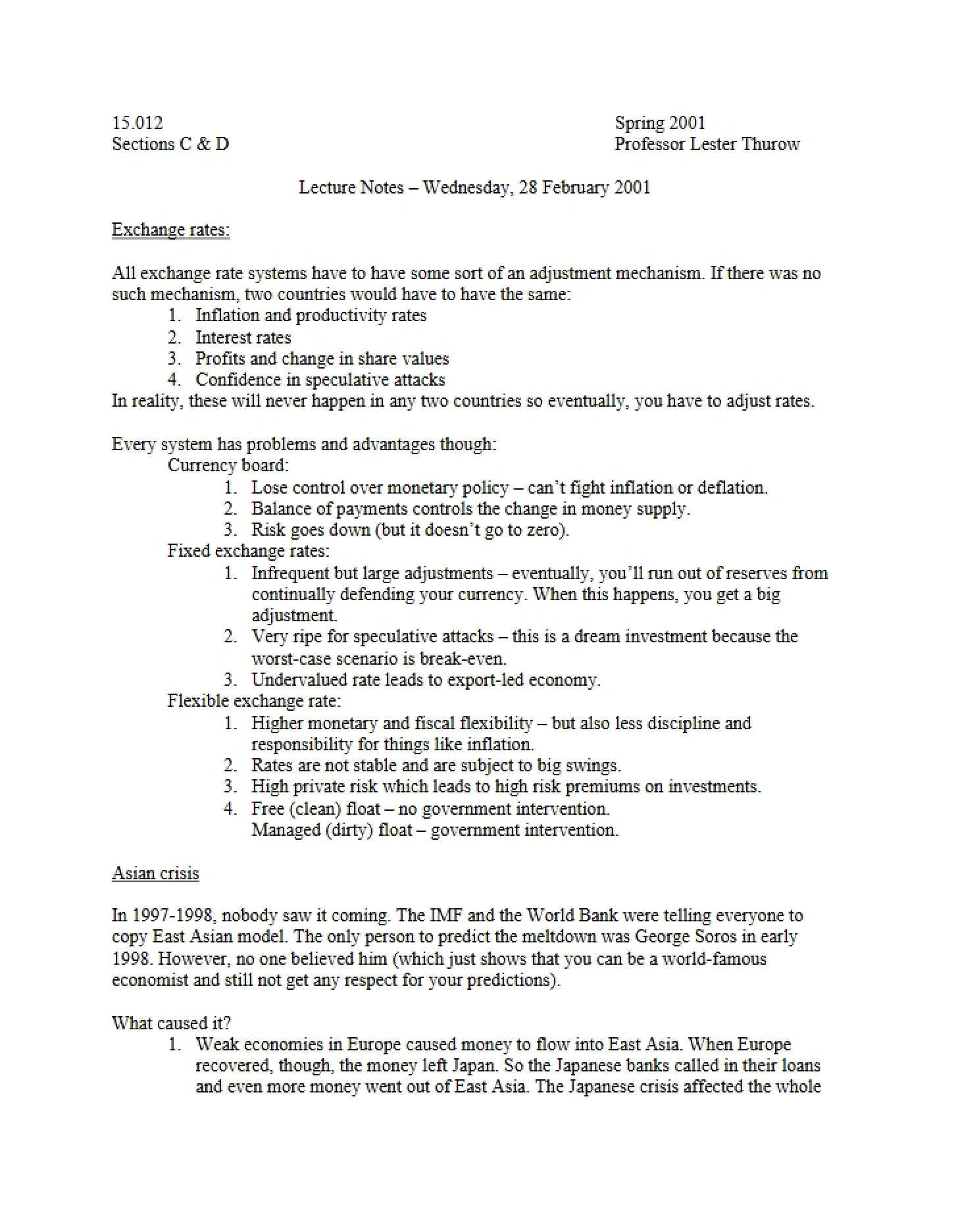 University Lecture Notes