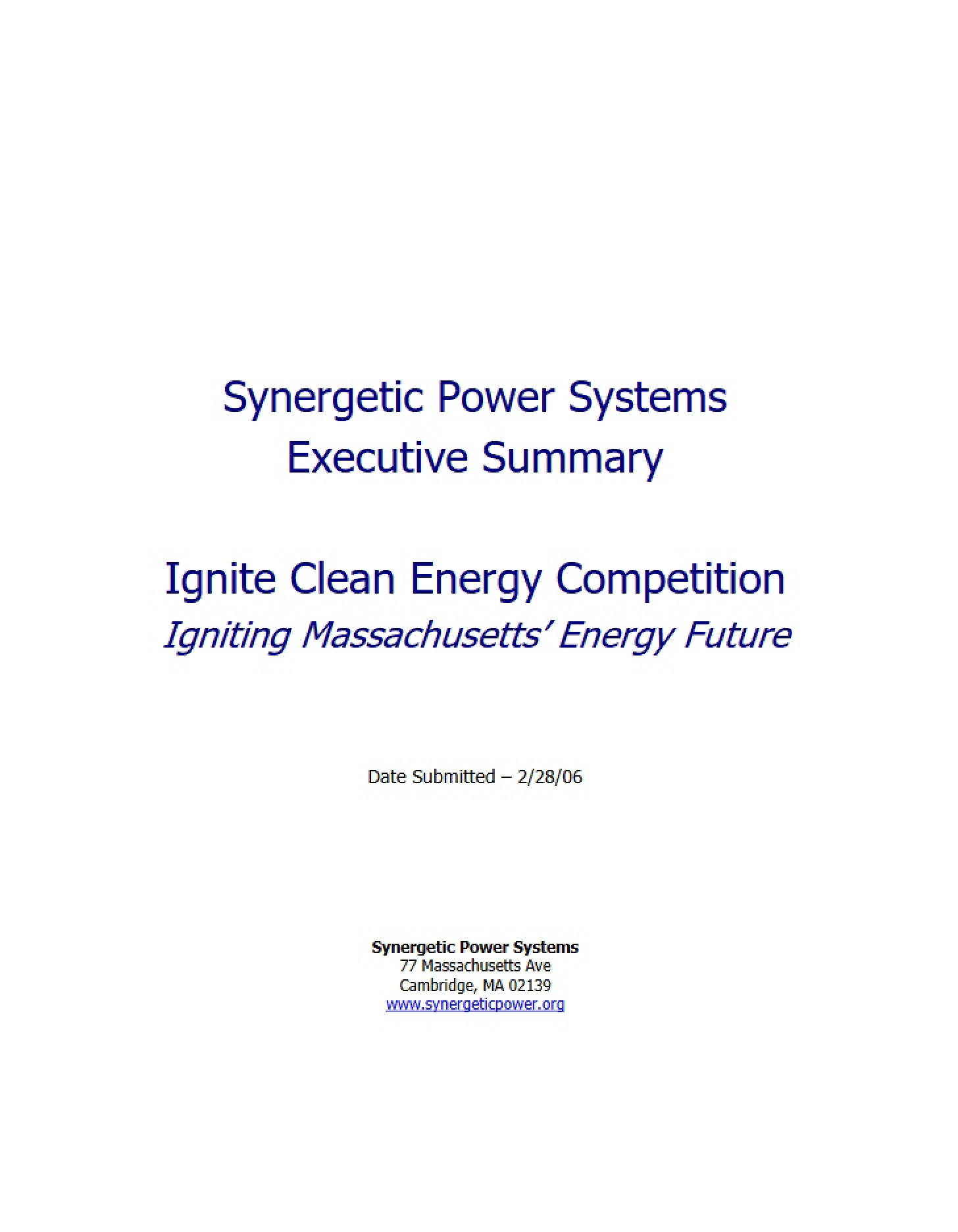 Power Systems Synergetic