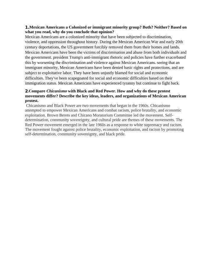 A History of Mexican Americans - Discrimination and Protest
