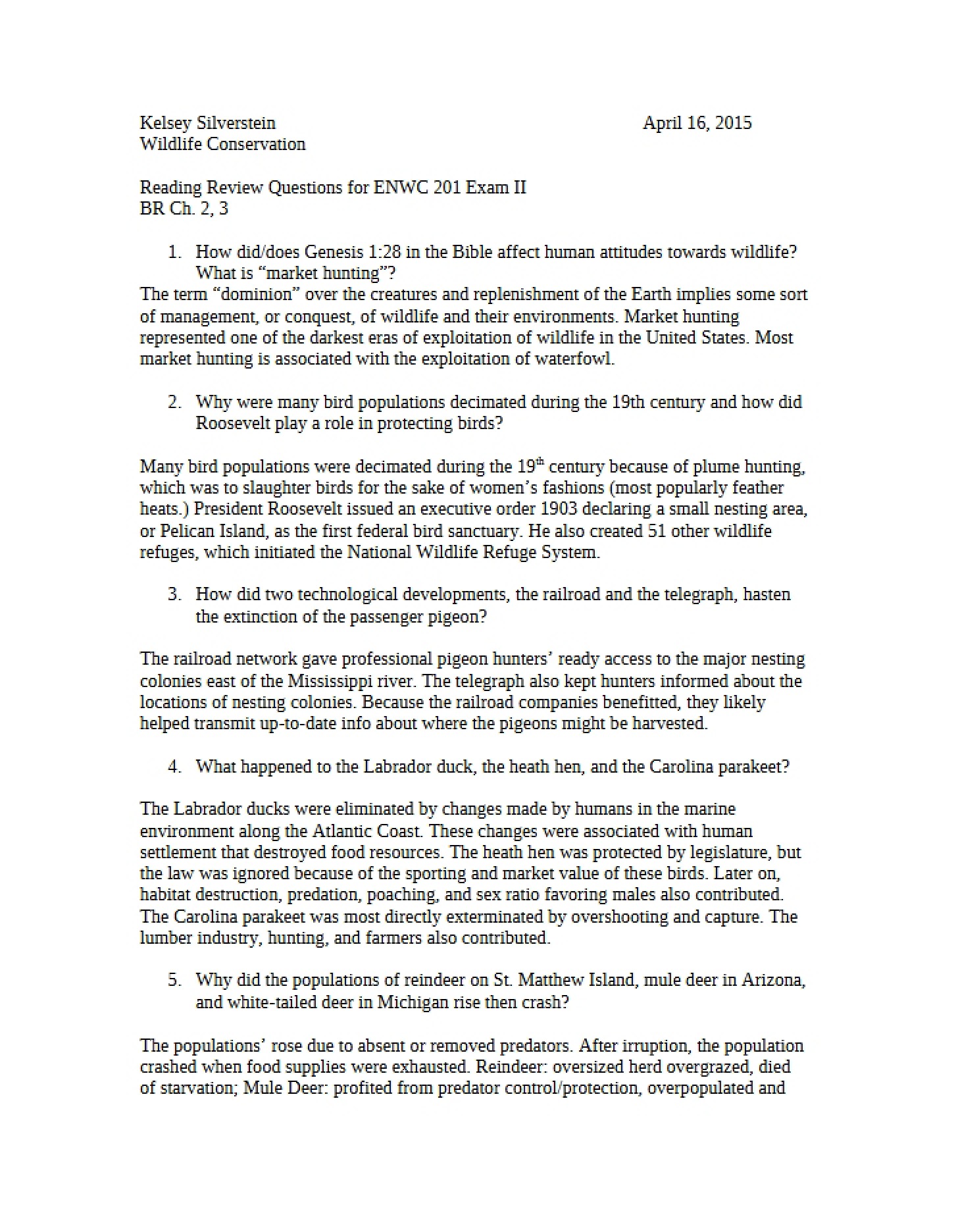 Questions for Review