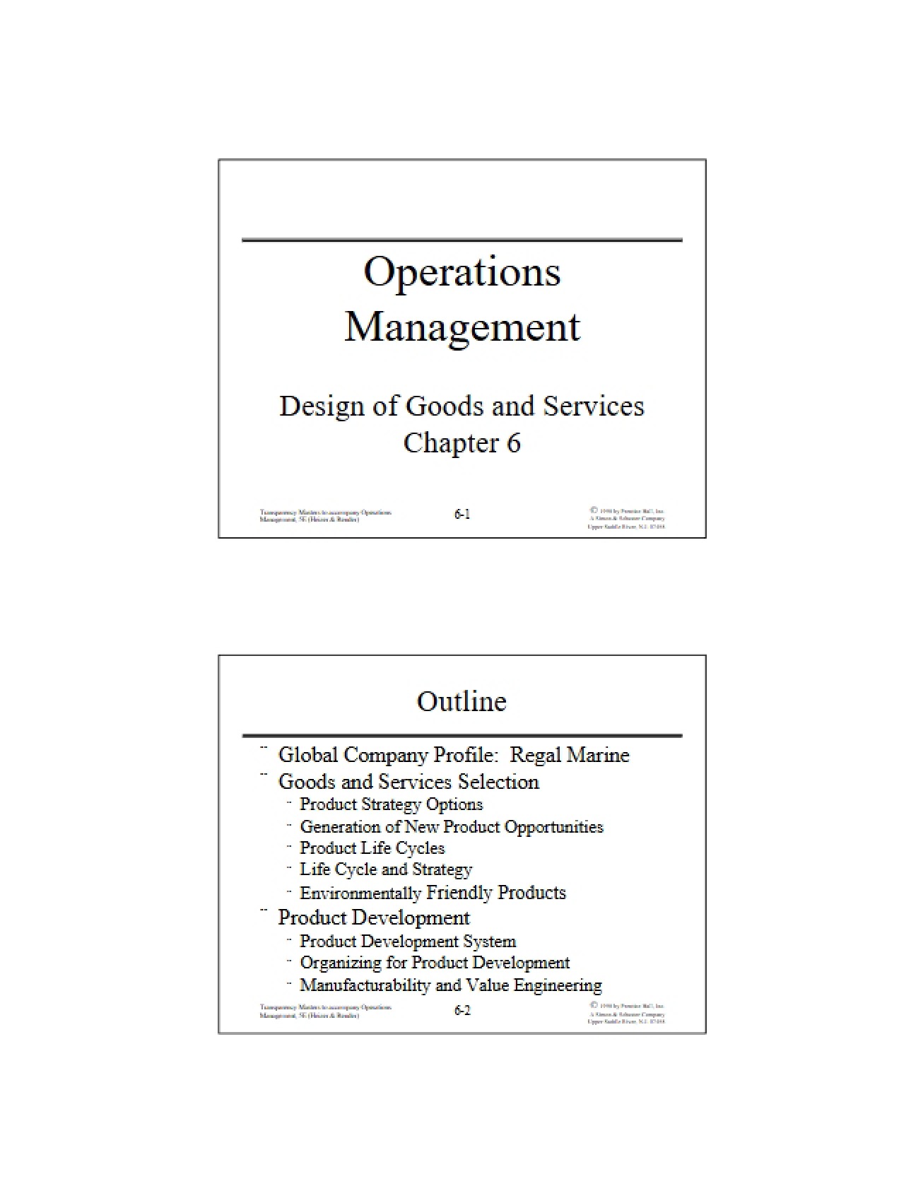 Services and Goods Design
