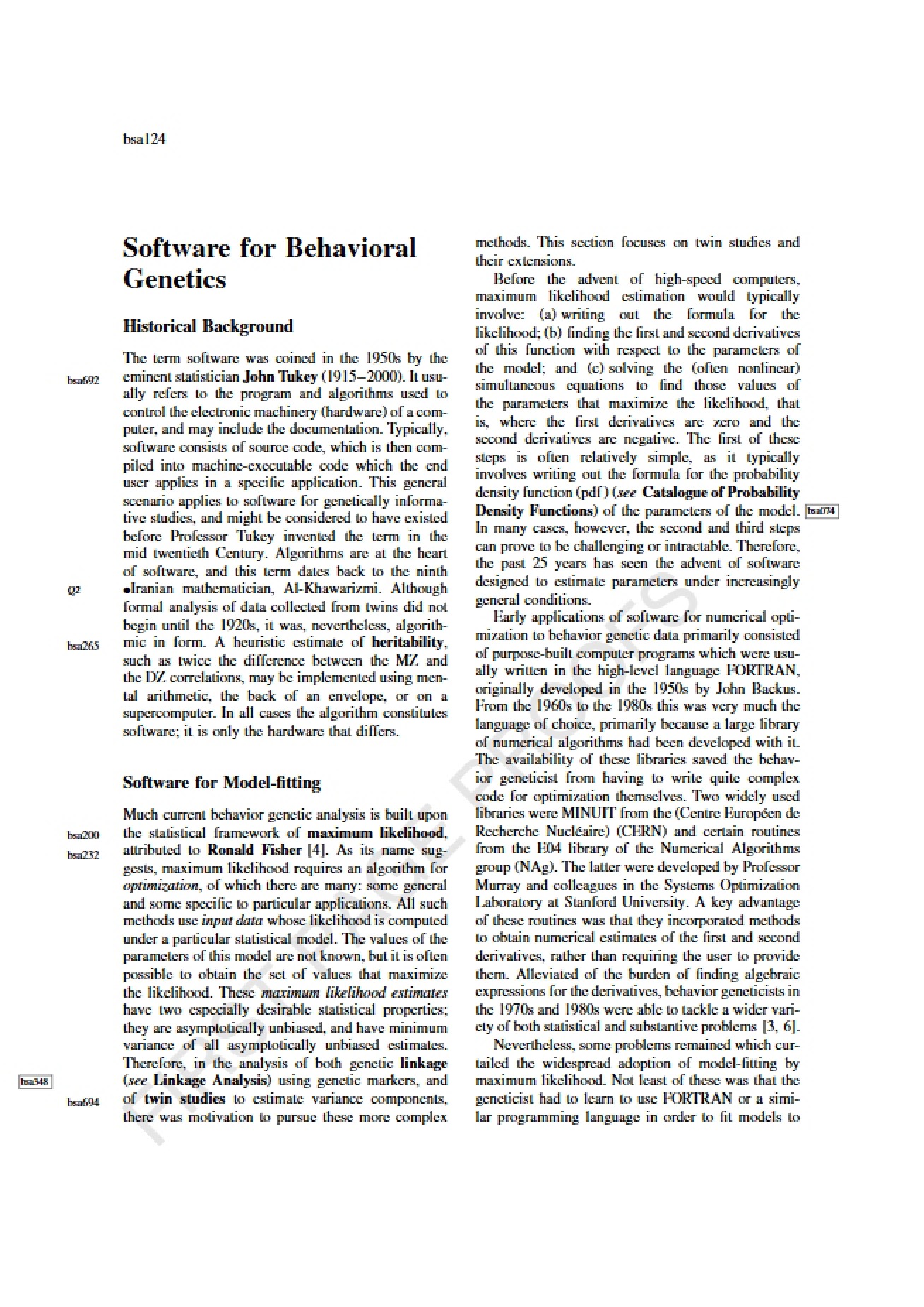 Behavioral Genetics Tools