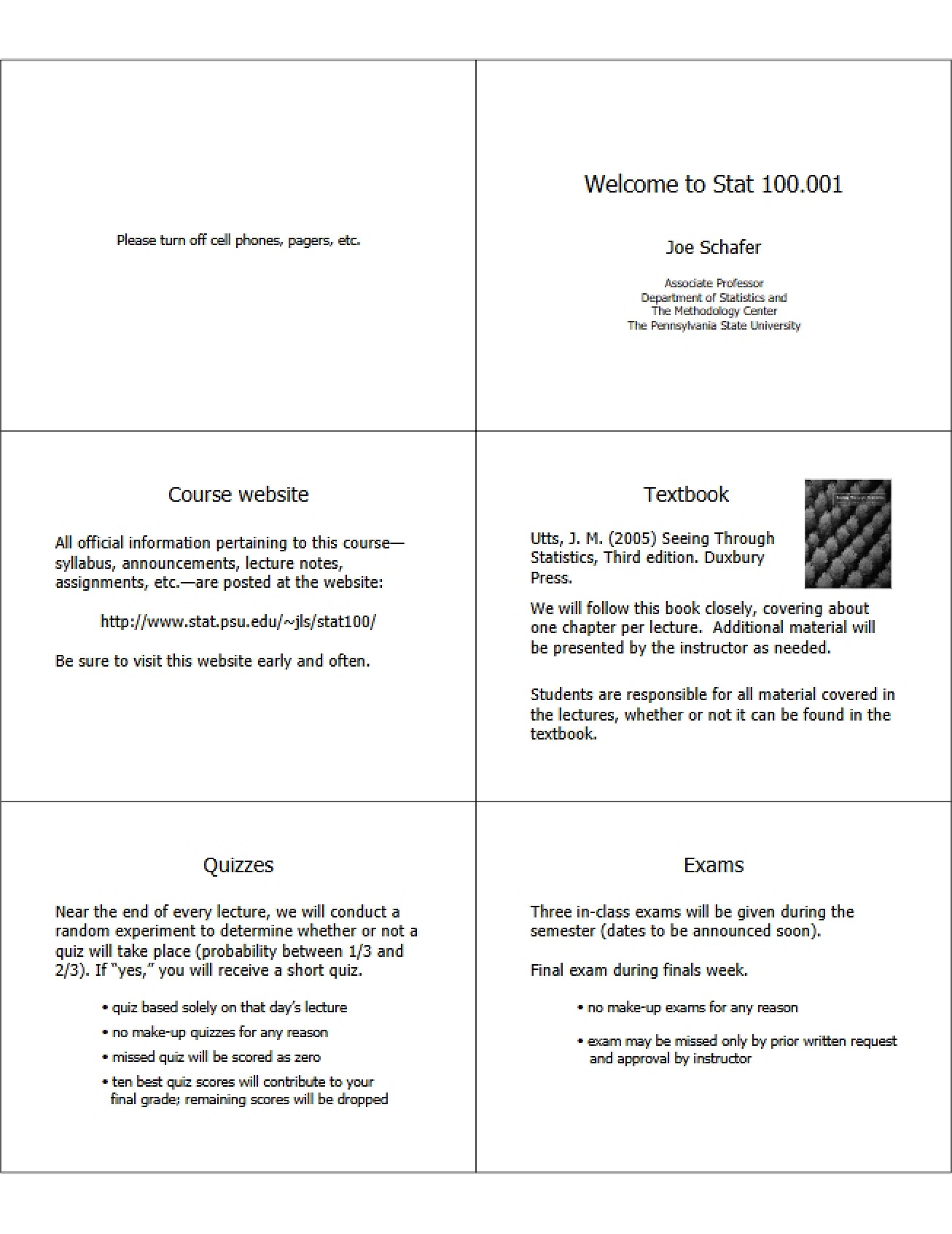 Website for Course