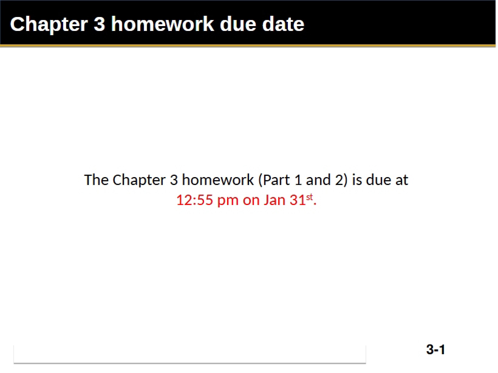 Lecture Three (No Answers)