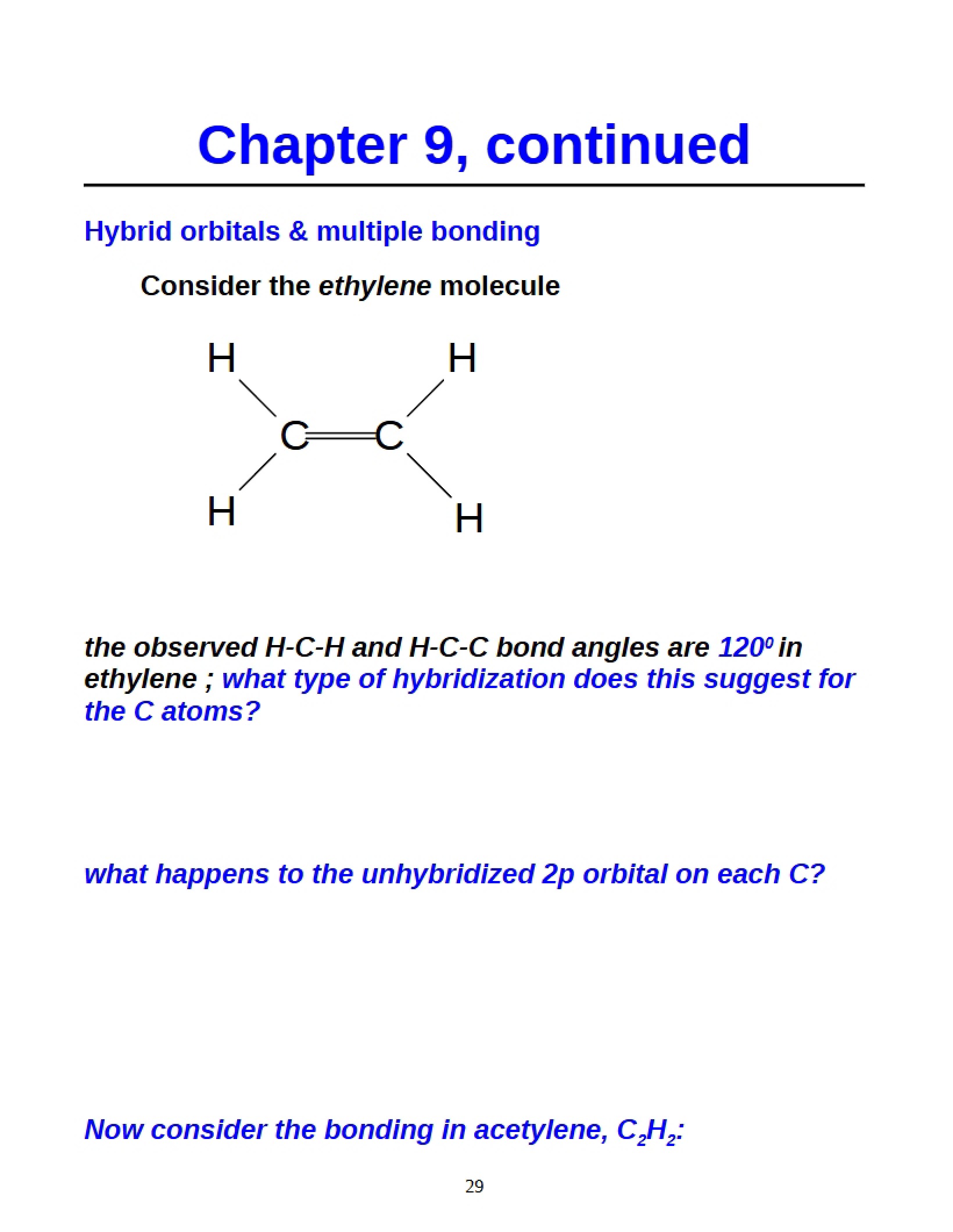 Multiple Bonding and Hybrid Orbitals II