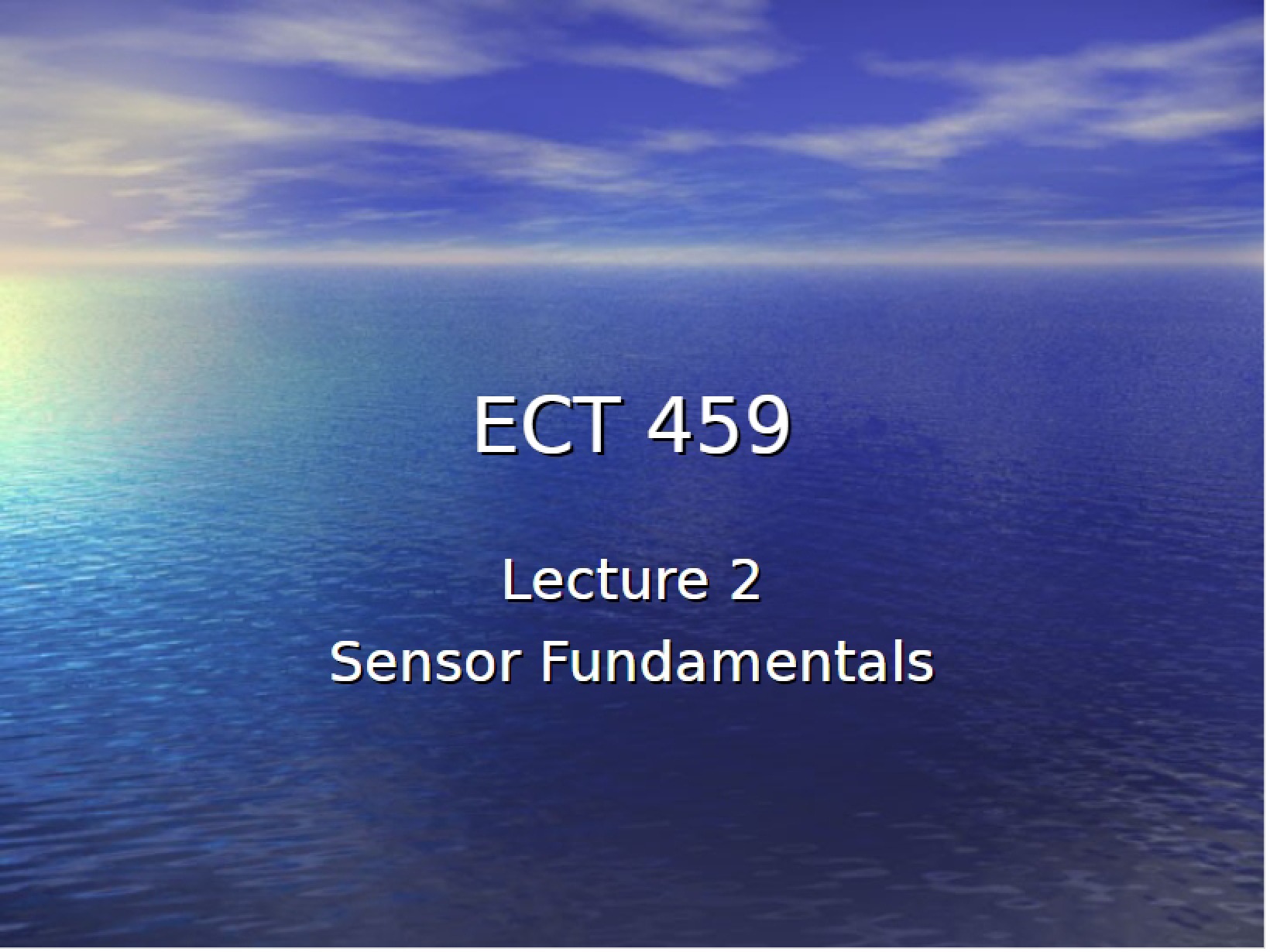 Basic Sensor Concepts
