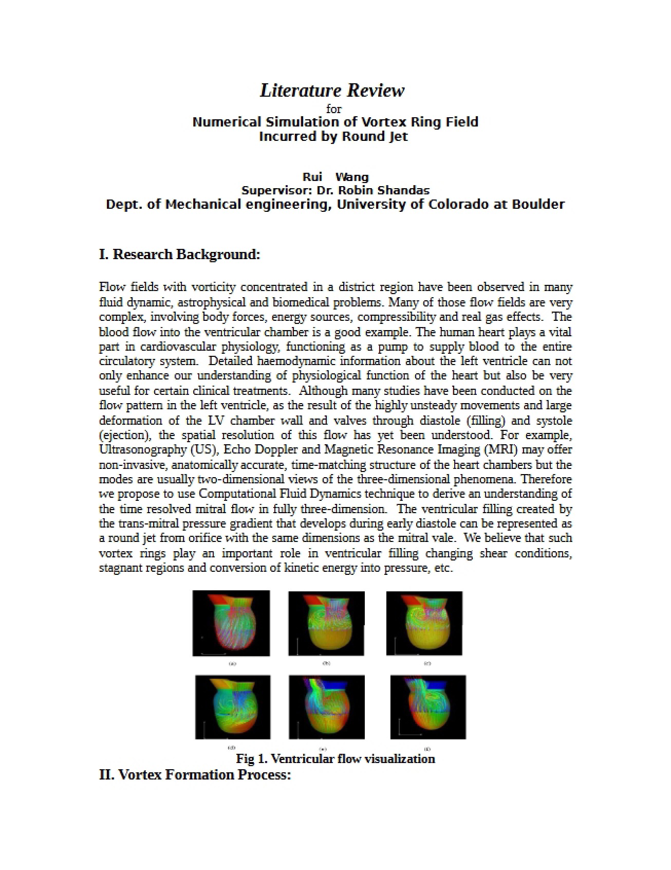 Numerical Simulation of Vortex Ring Field Incurred by Round Jet