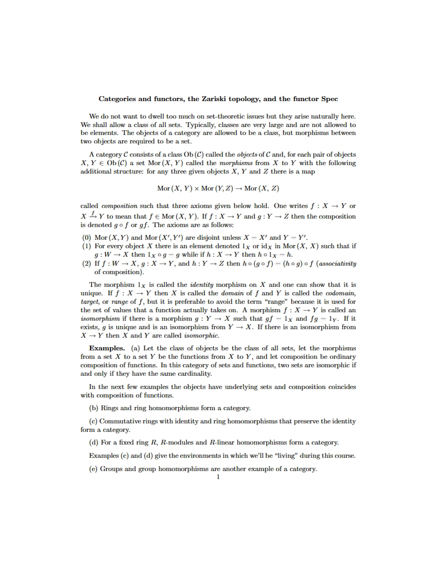 Functors and Categories