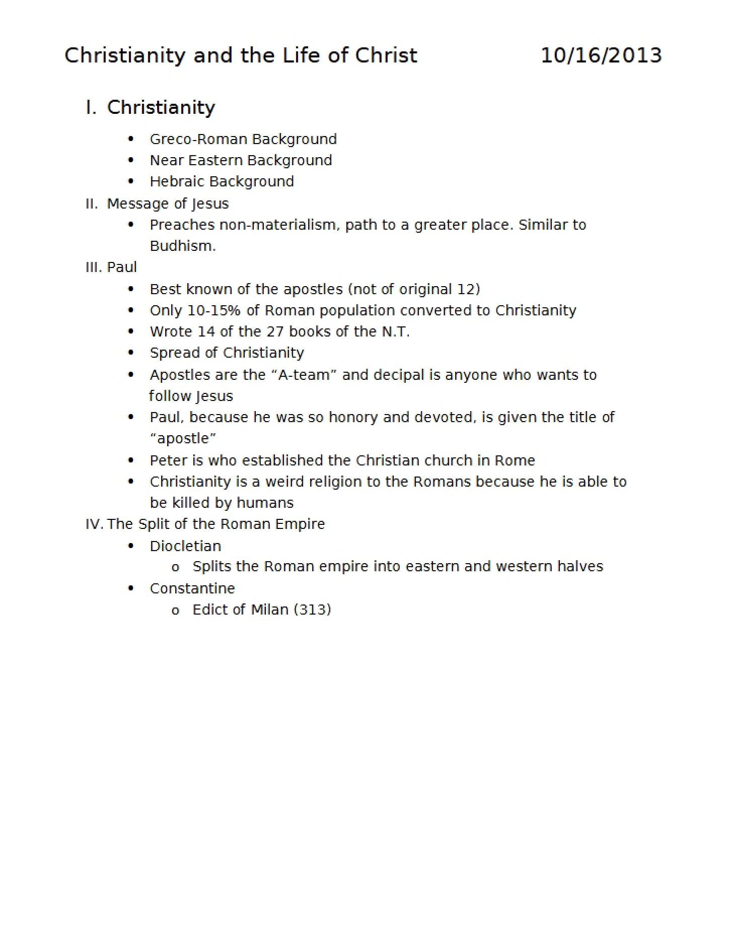 History Lecture Notes