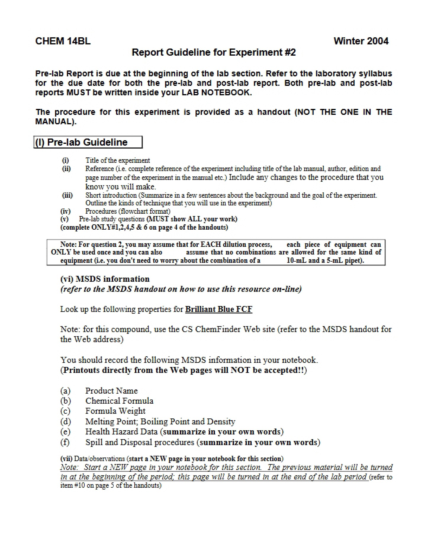 Experiment 2 Student Data (BL) - 3 Pages