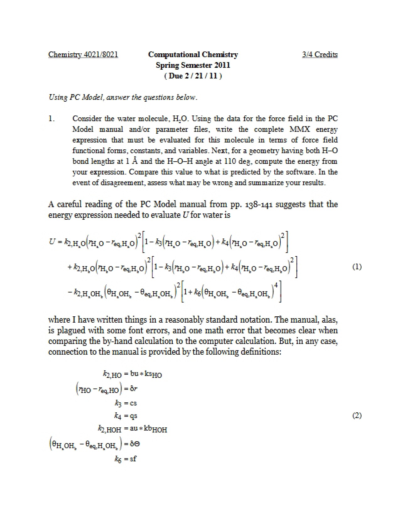 Key for Problem Set