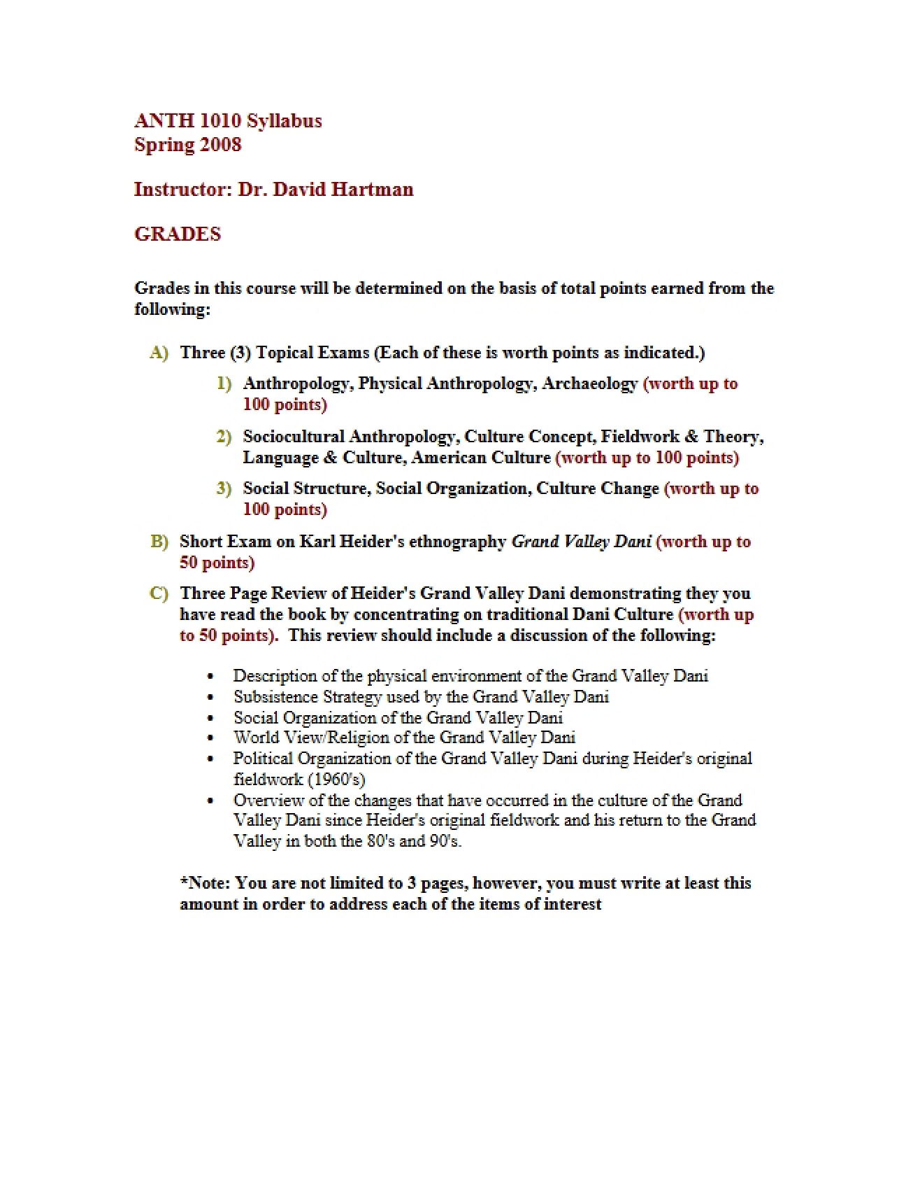 Spring 08 Online Course Guide