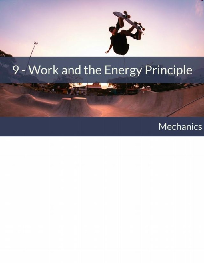 Assignment 9 - Work and Energy Principle