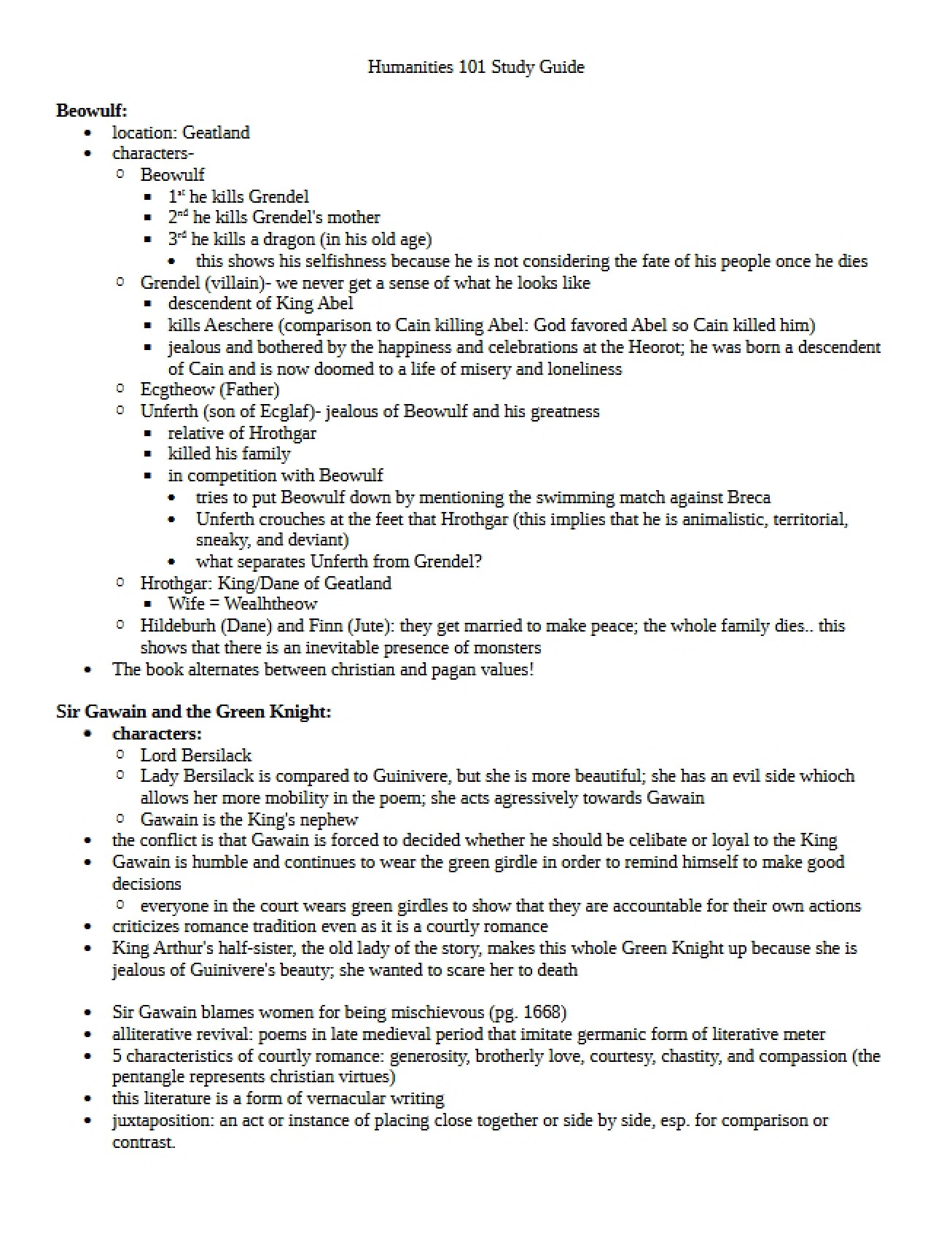 Comprehensive Study Guide for Modern Western World
