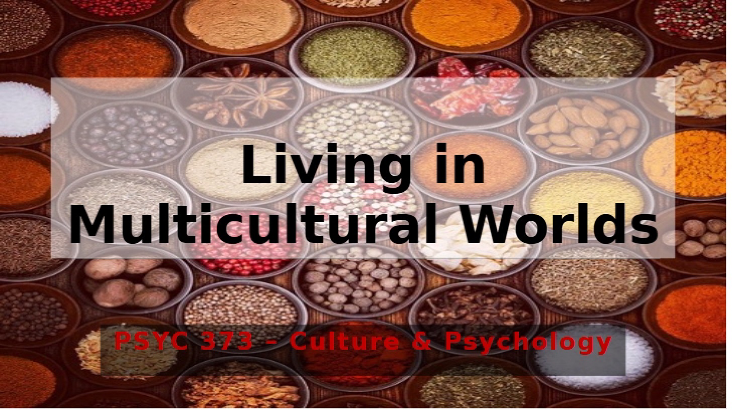 Multicultural Worlds (PSYC373 Lecture 16)
