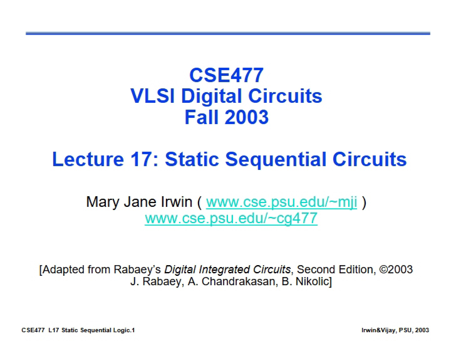 Sequential Circuits Static Design
