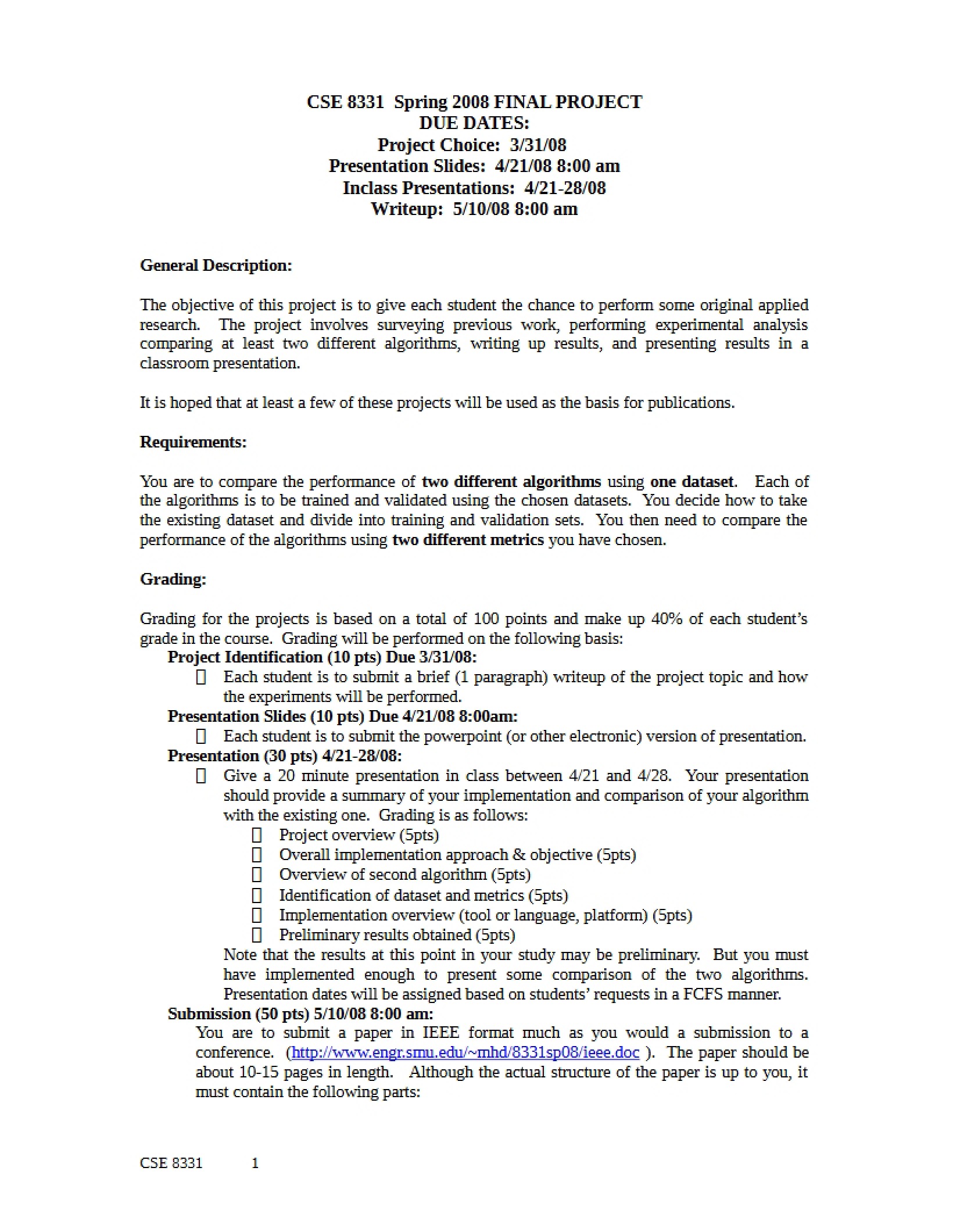 Advanced Data Mining Green Sheet