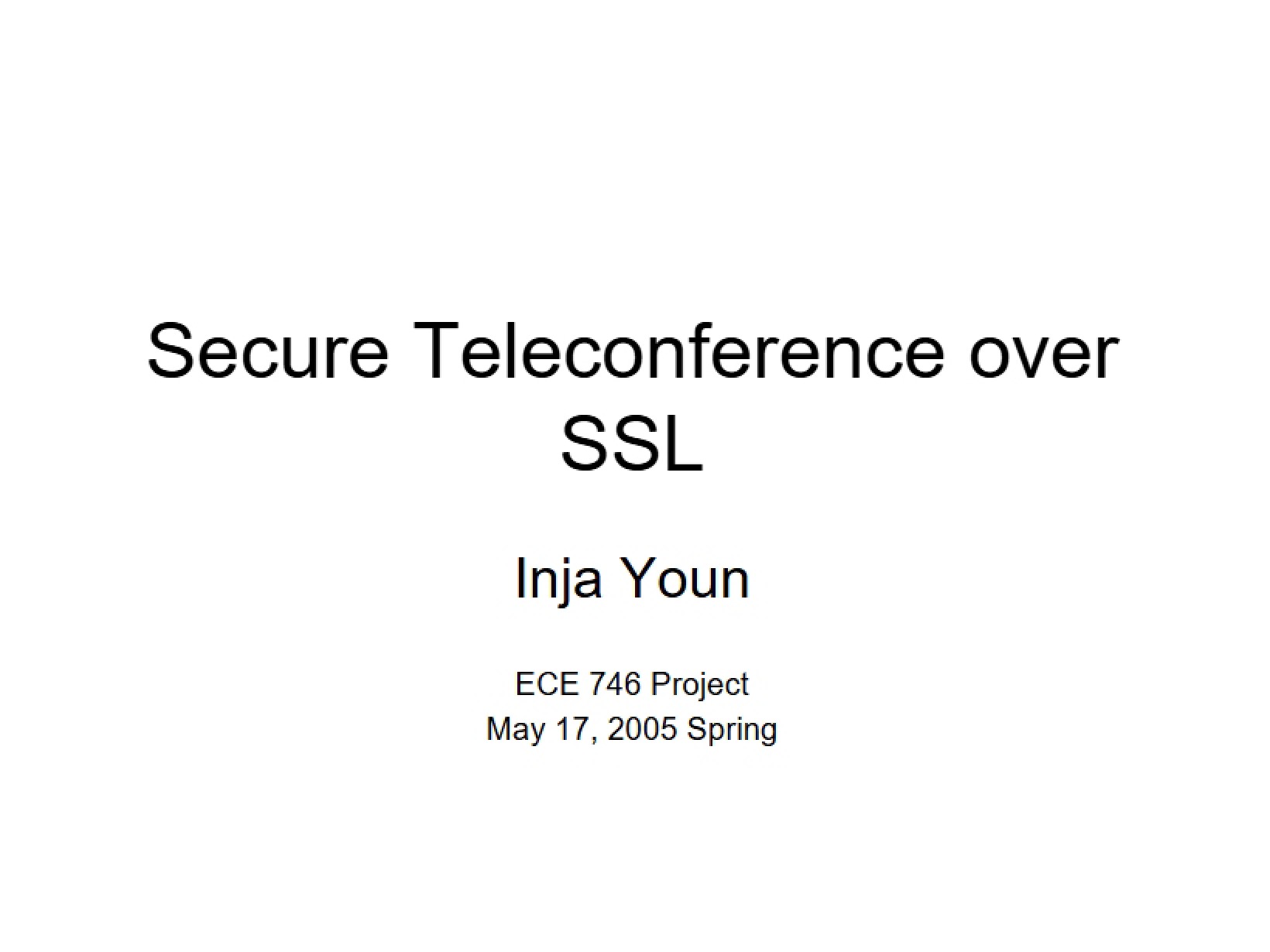 SSL-Based Secure Teleconferencing