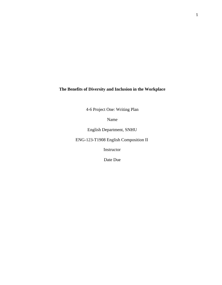 Workplace Diversity and Inclusion - The Benefits