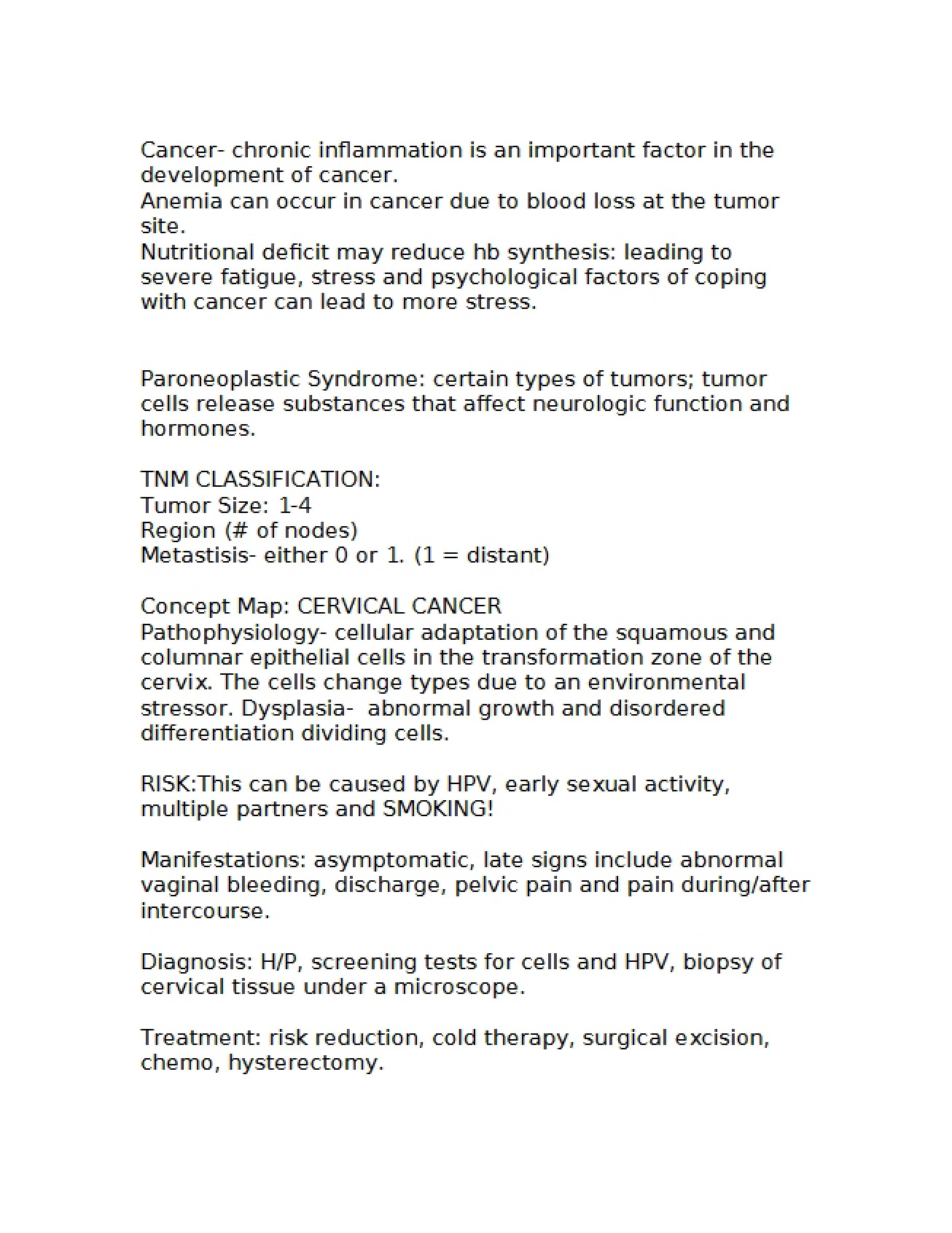 Cancer Pathophysiology