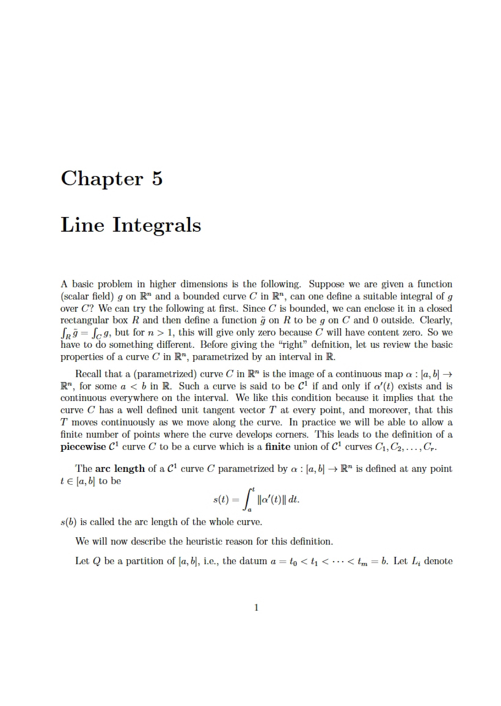 Integration Along Lines