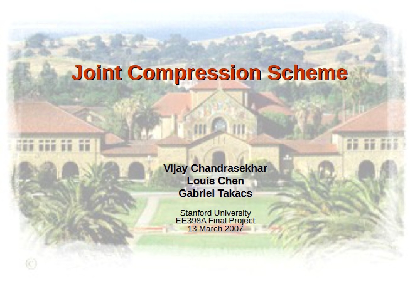 Joint Compression Scheme Explained