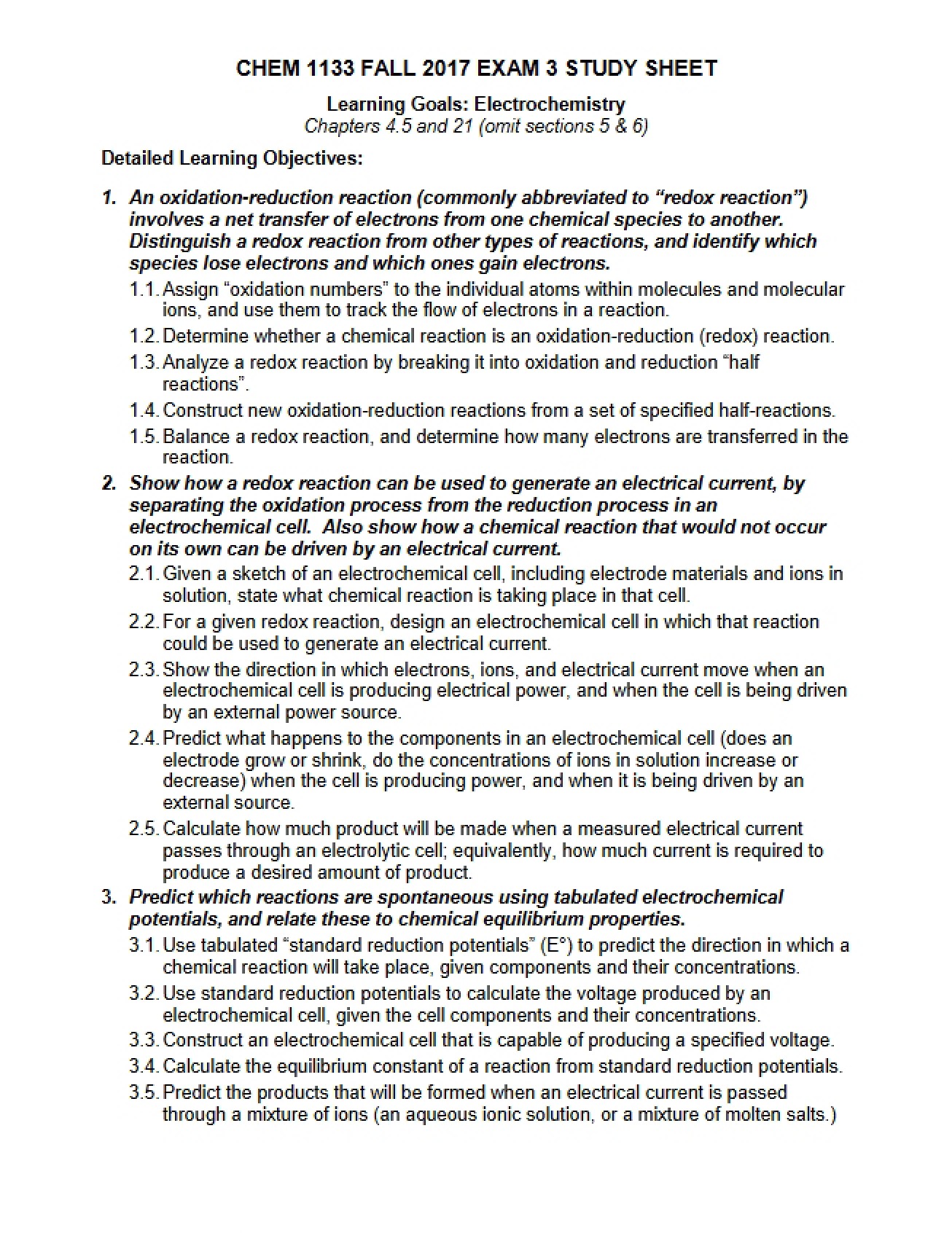 Third Exam Study Sheet - PSYC 2841