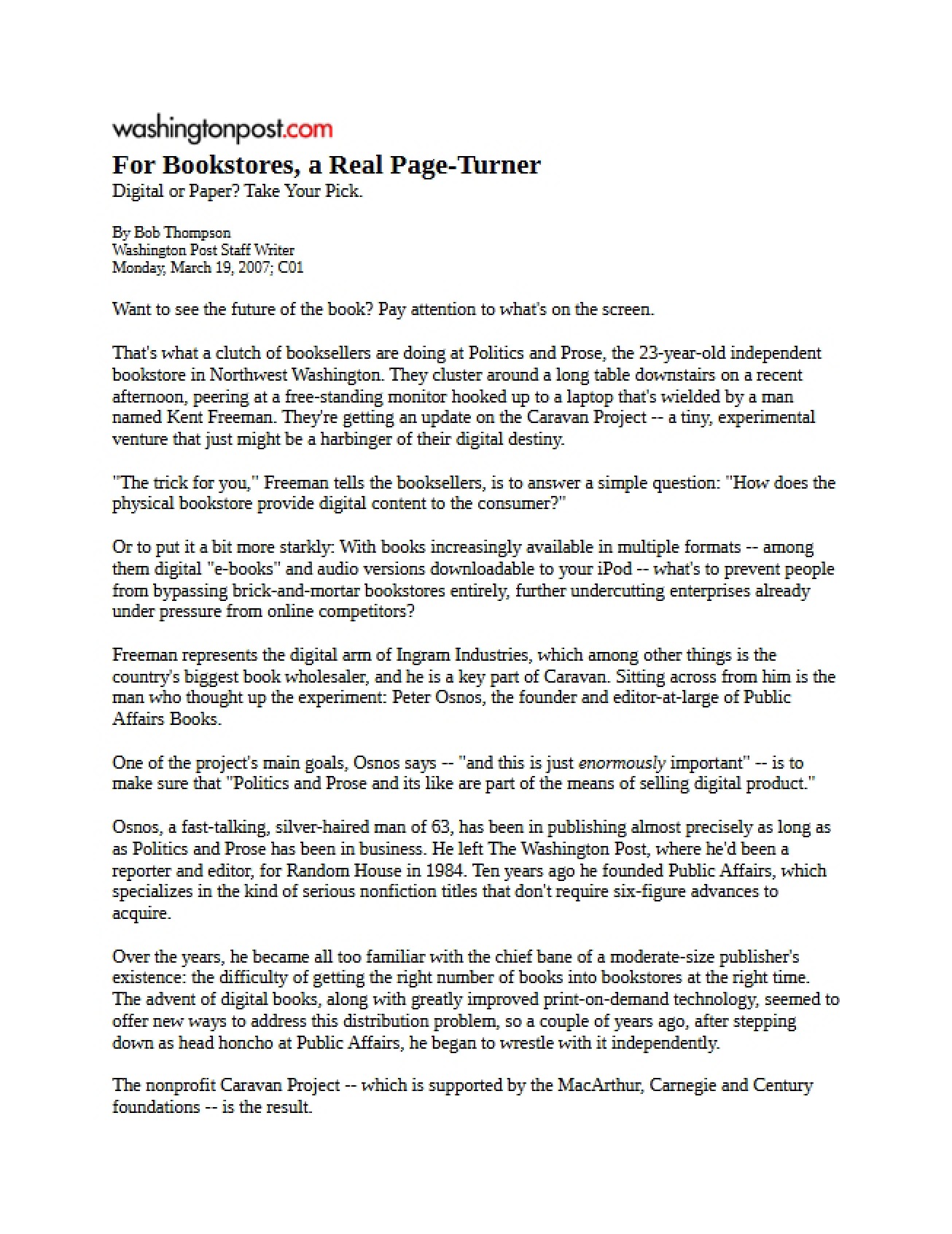 Page-Turner for Bookstores