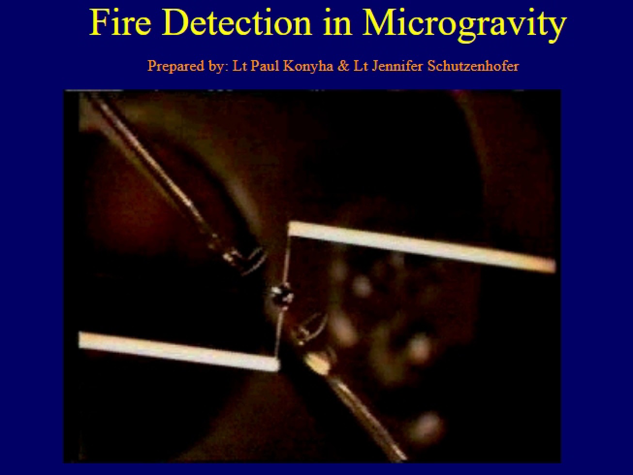 Fire Detection Systems for Microgravity