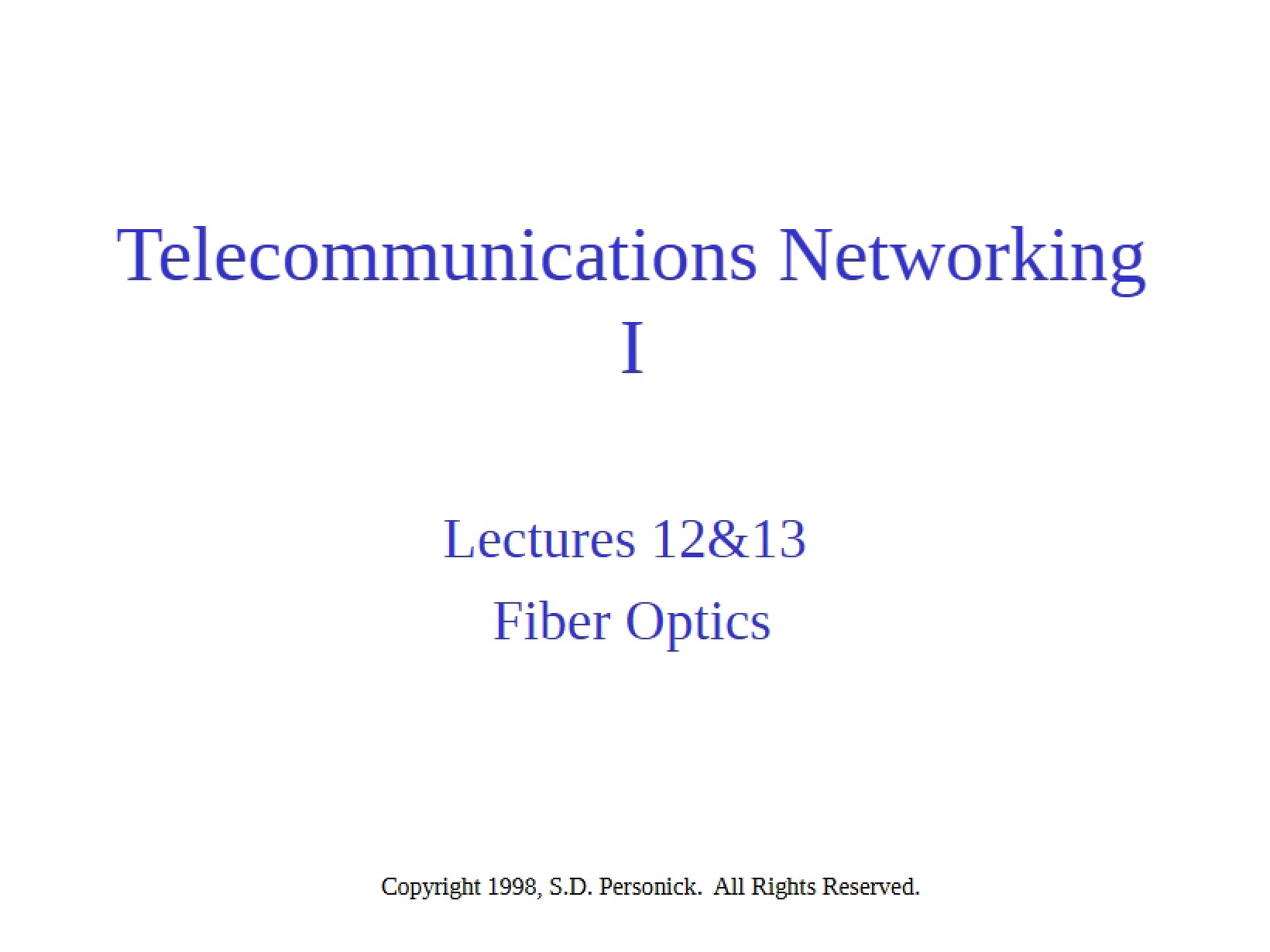 Optical Fibers