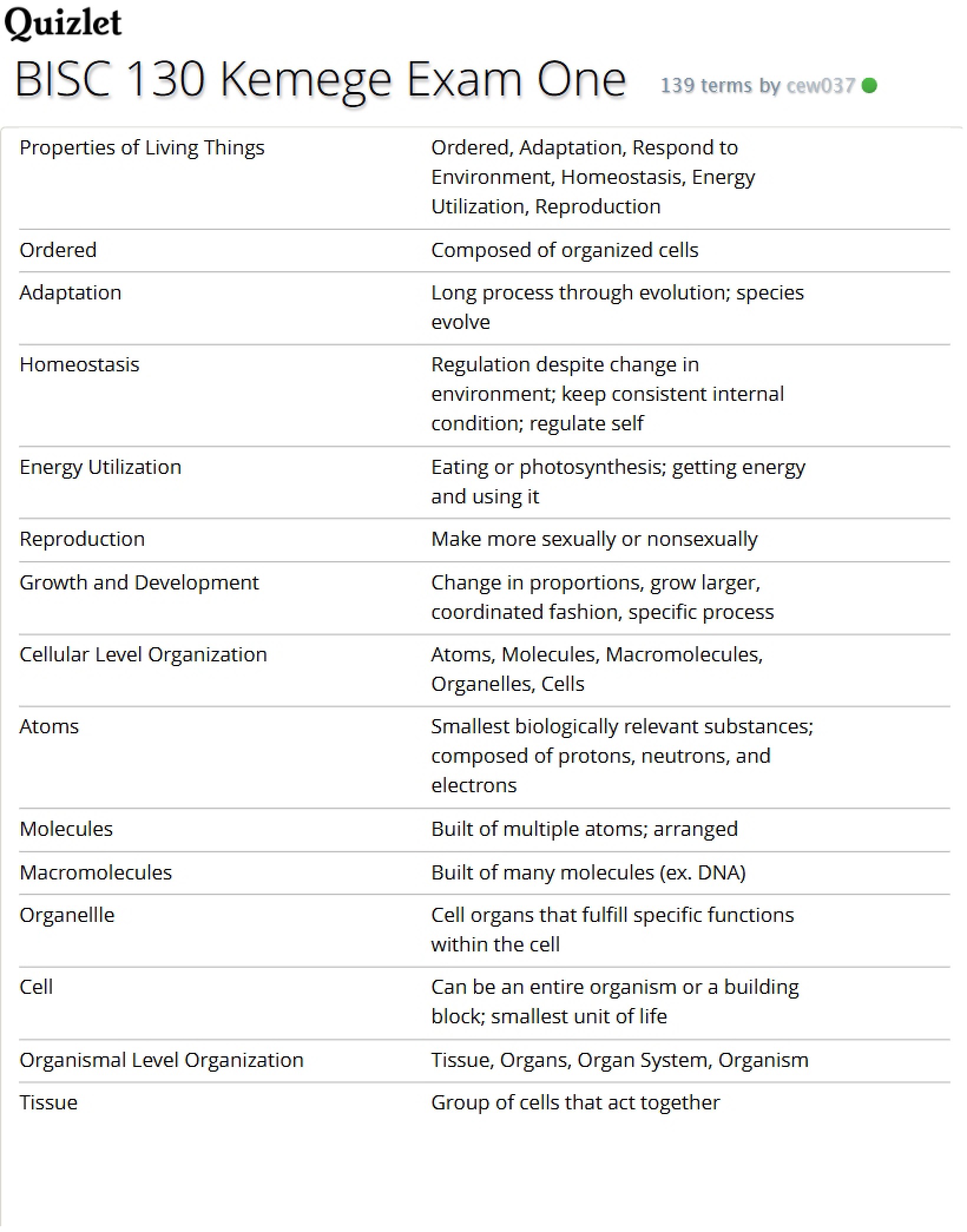 Biological Principles Exam 1
