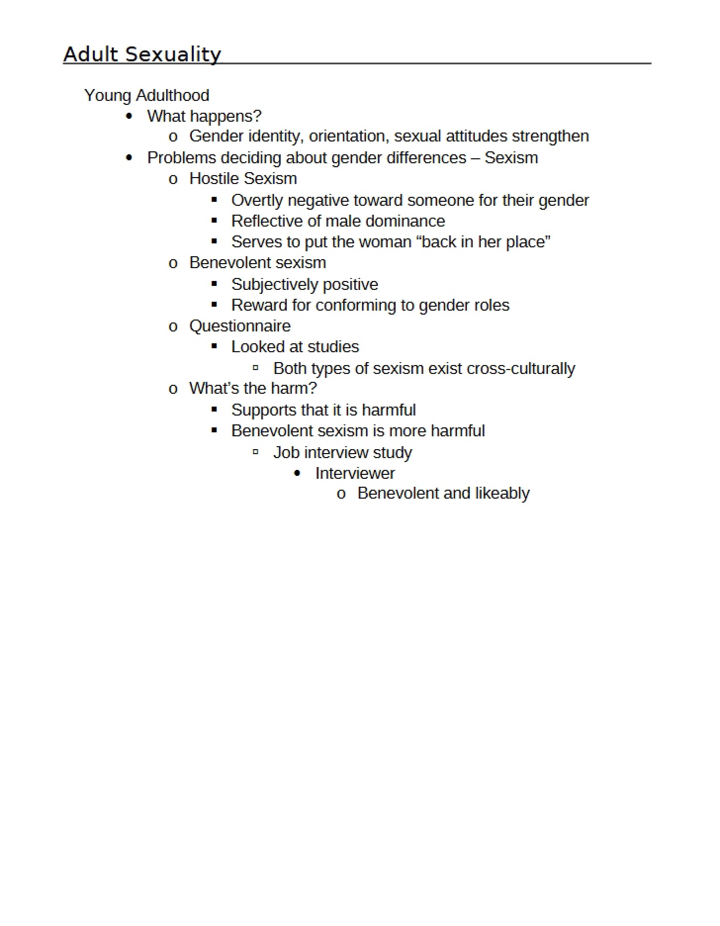Notes from Class - PSYCH 2333