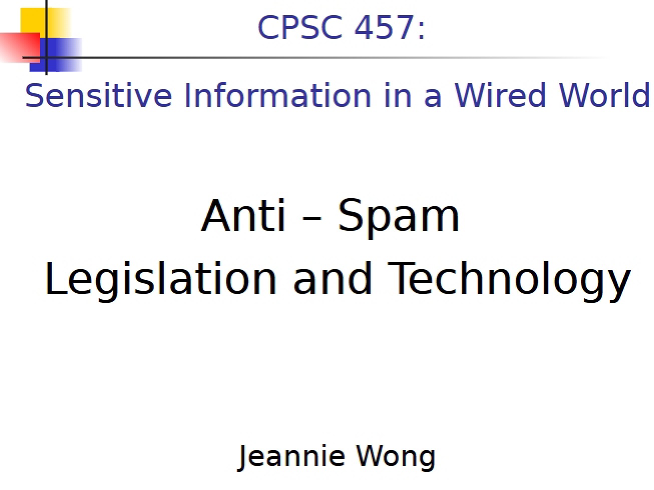 Technology and Legislation for Anti-Spam