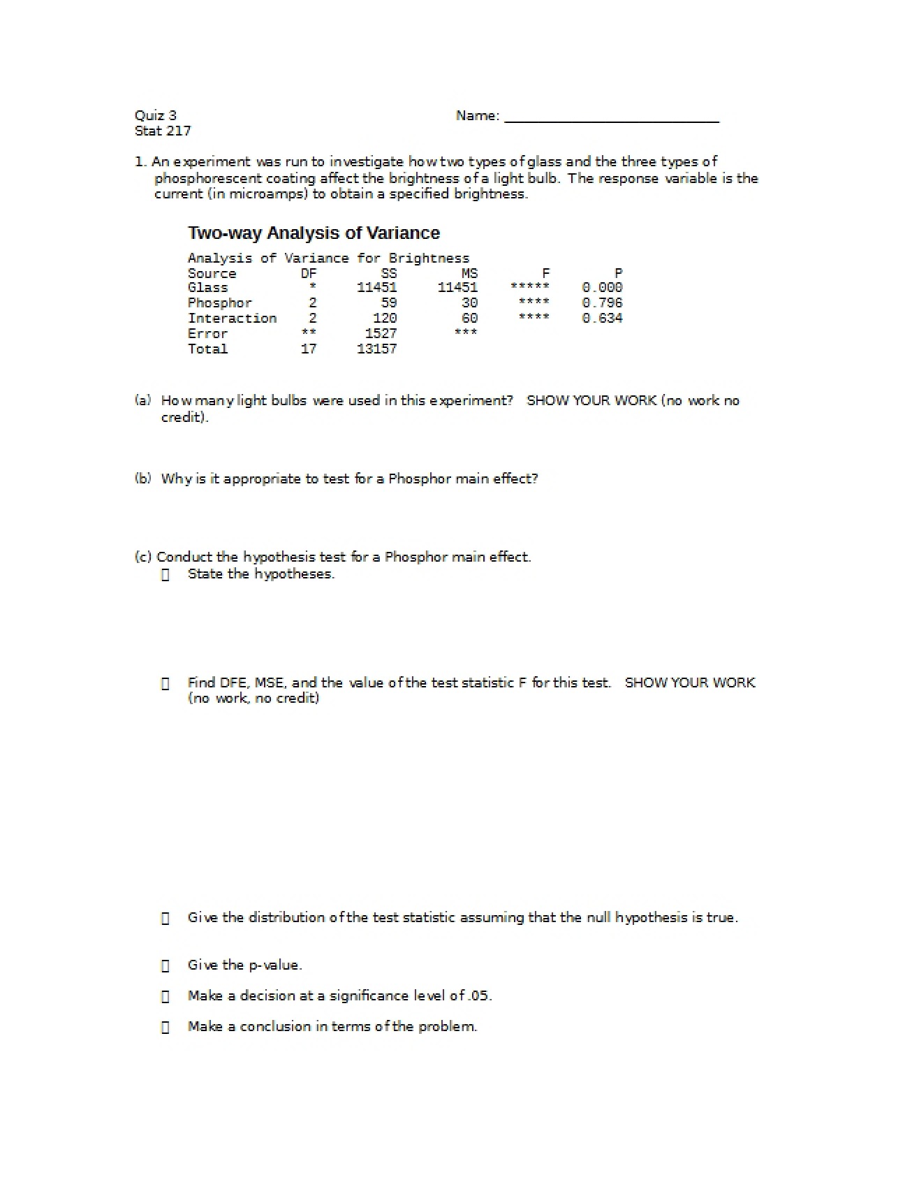 Quiz 3 for Stat 217