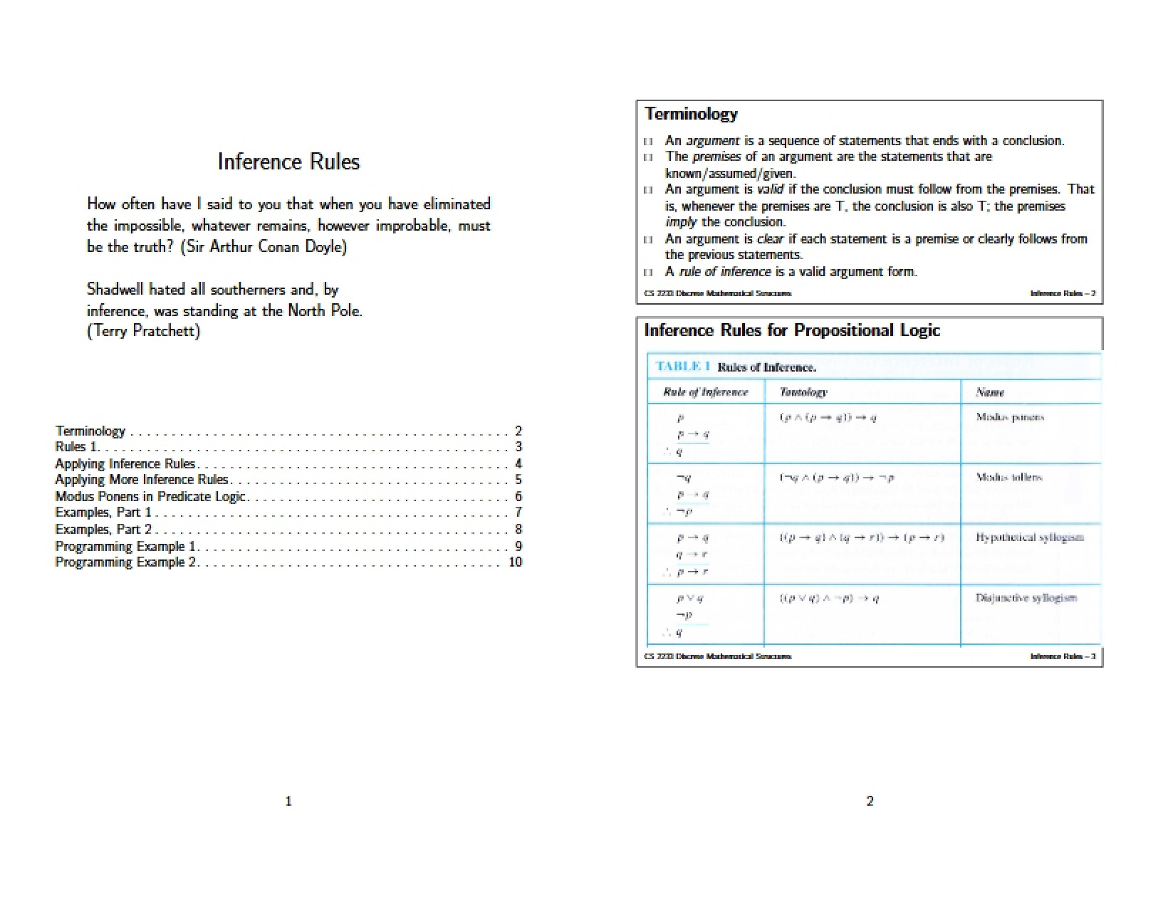 Rules of Inference