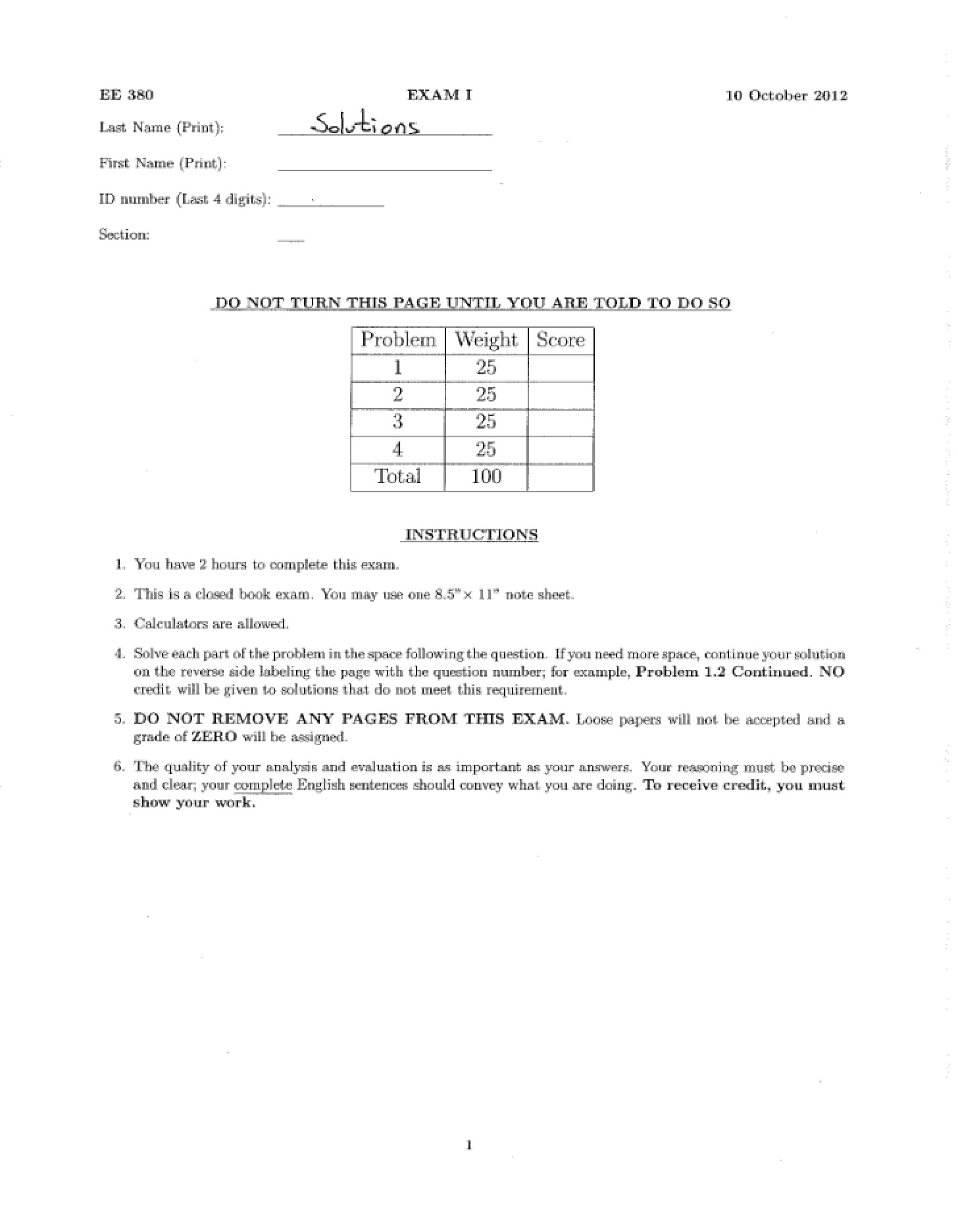 Fall 2012 Term Test 1