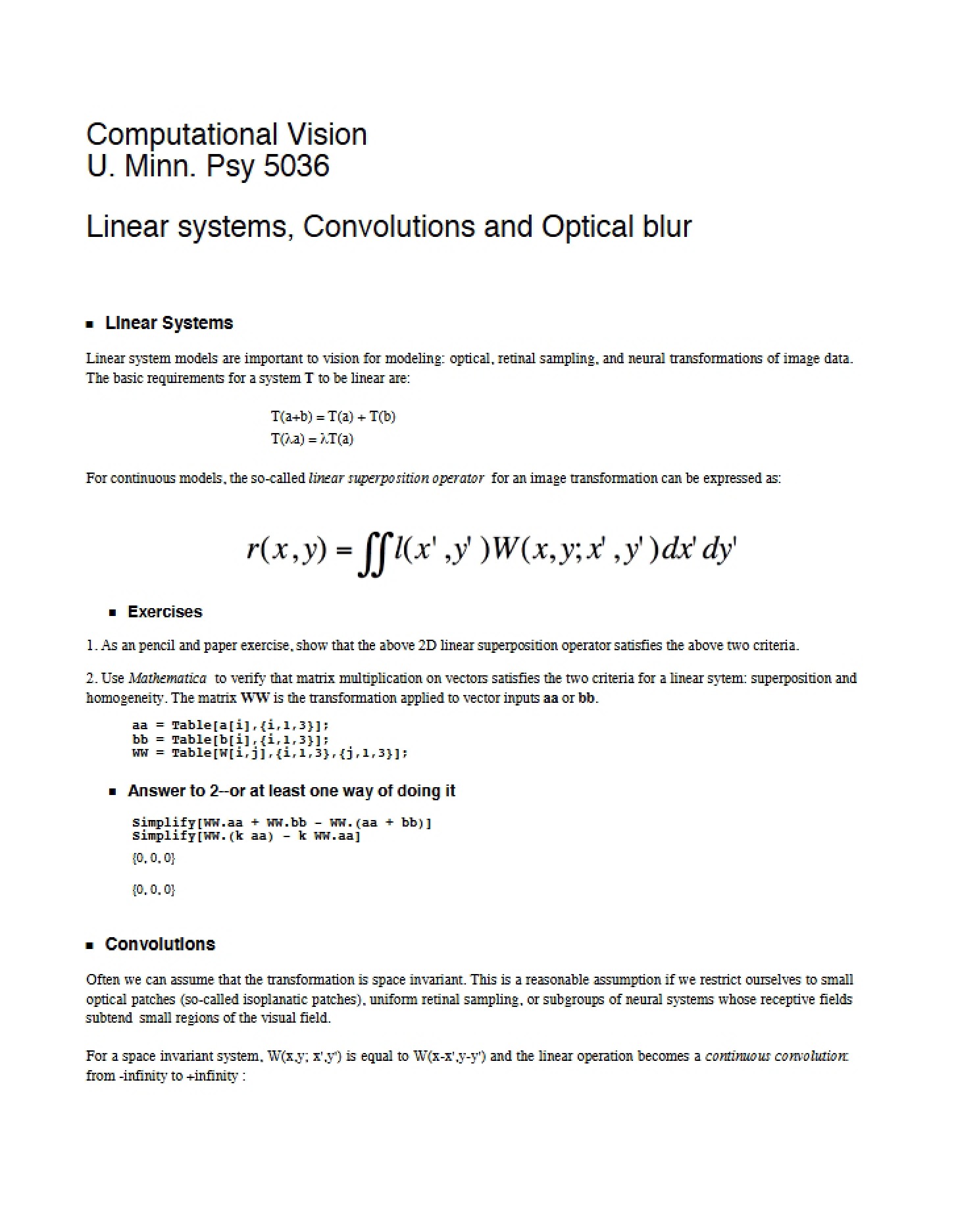 Tutorial on Convolutions