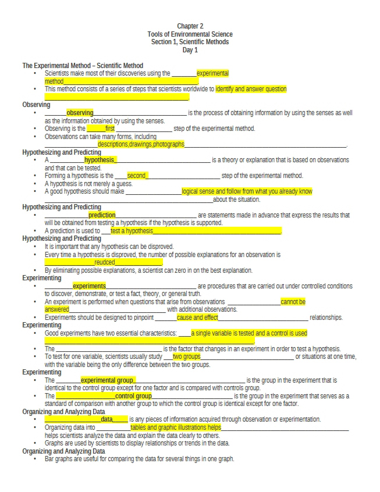 Overview of Scientific Methods
