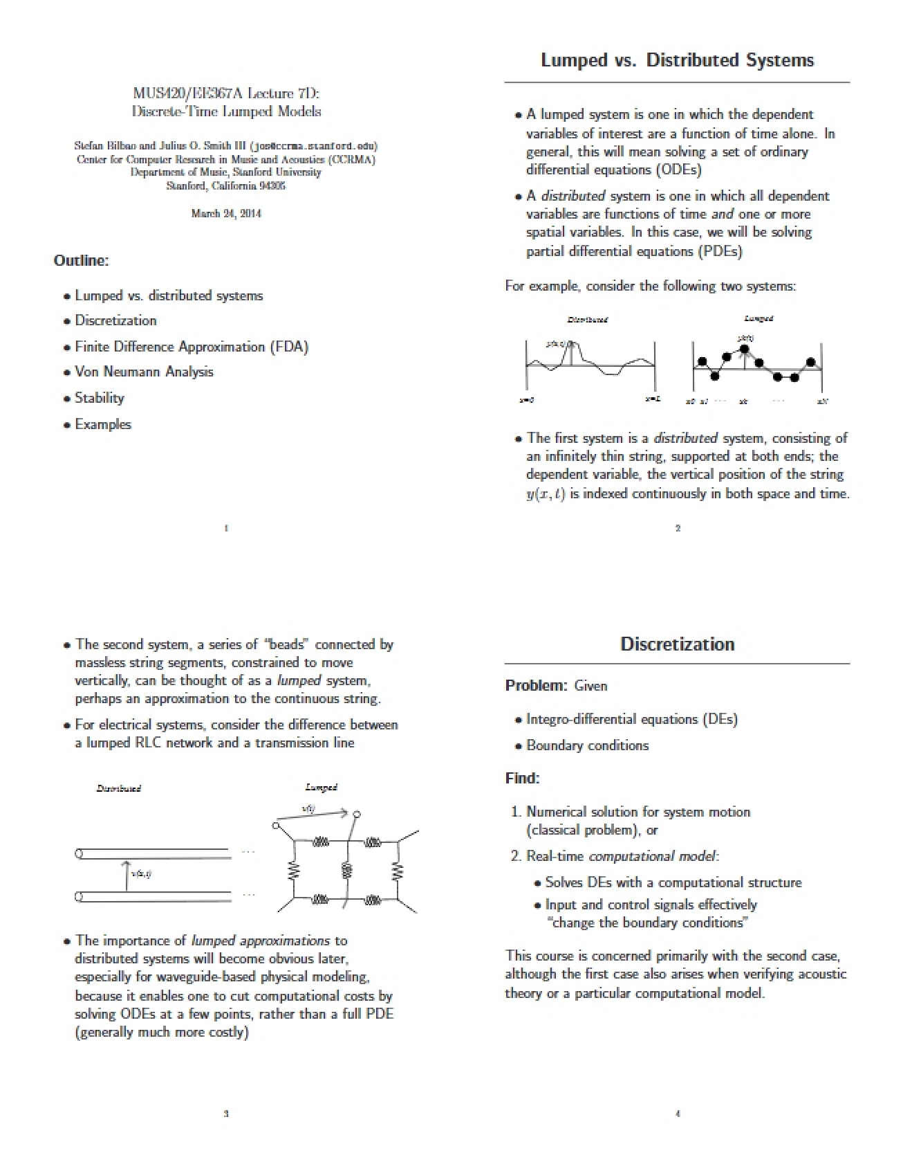 Examination of the Principles of Lumped versus Distributed Systems