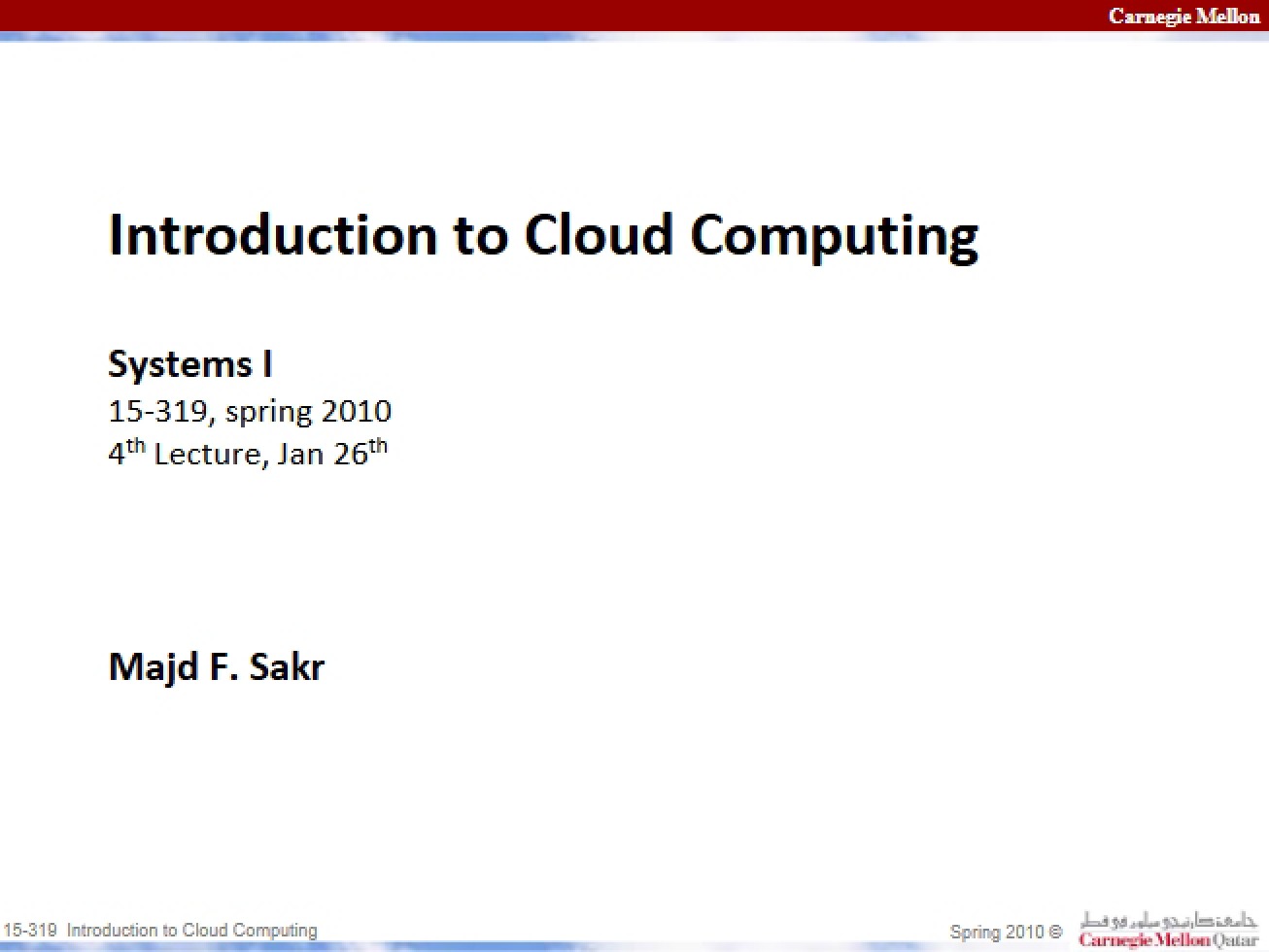 Cloud Lecture 01