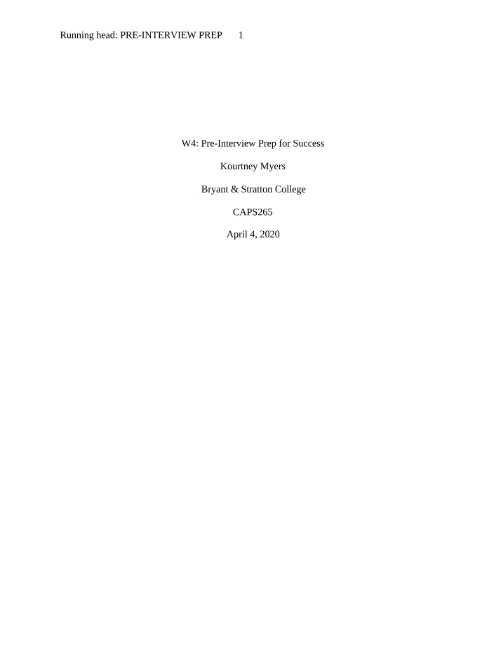 Pre-Interview Prep - Landing Your Dream Job