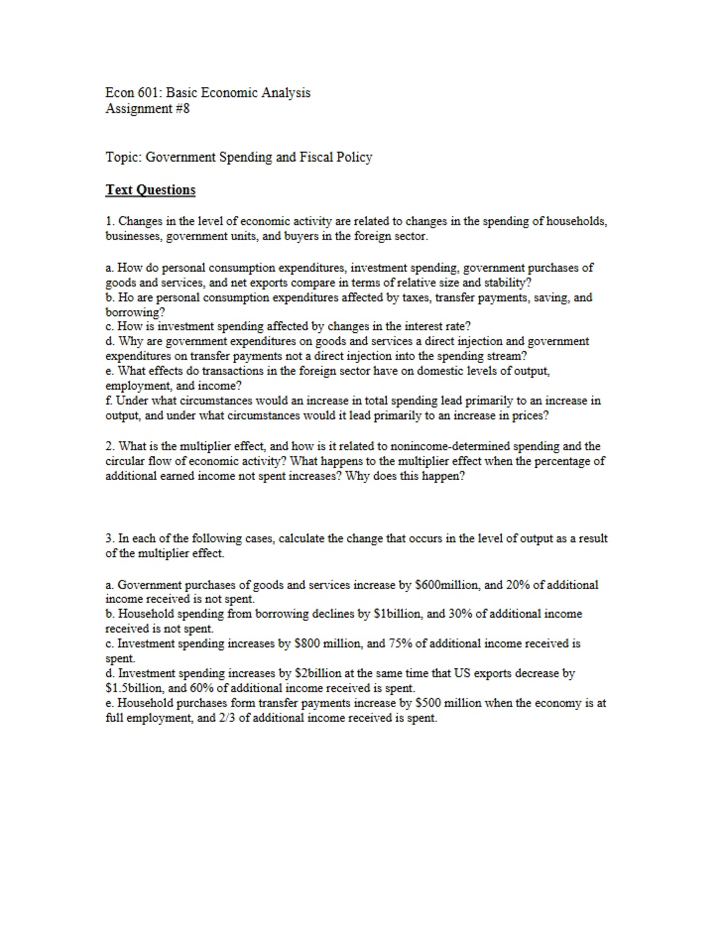 Course Assignment