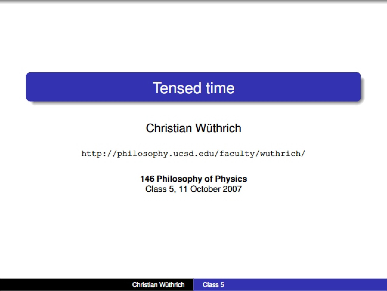 Tense-Based Temporal Philosophy