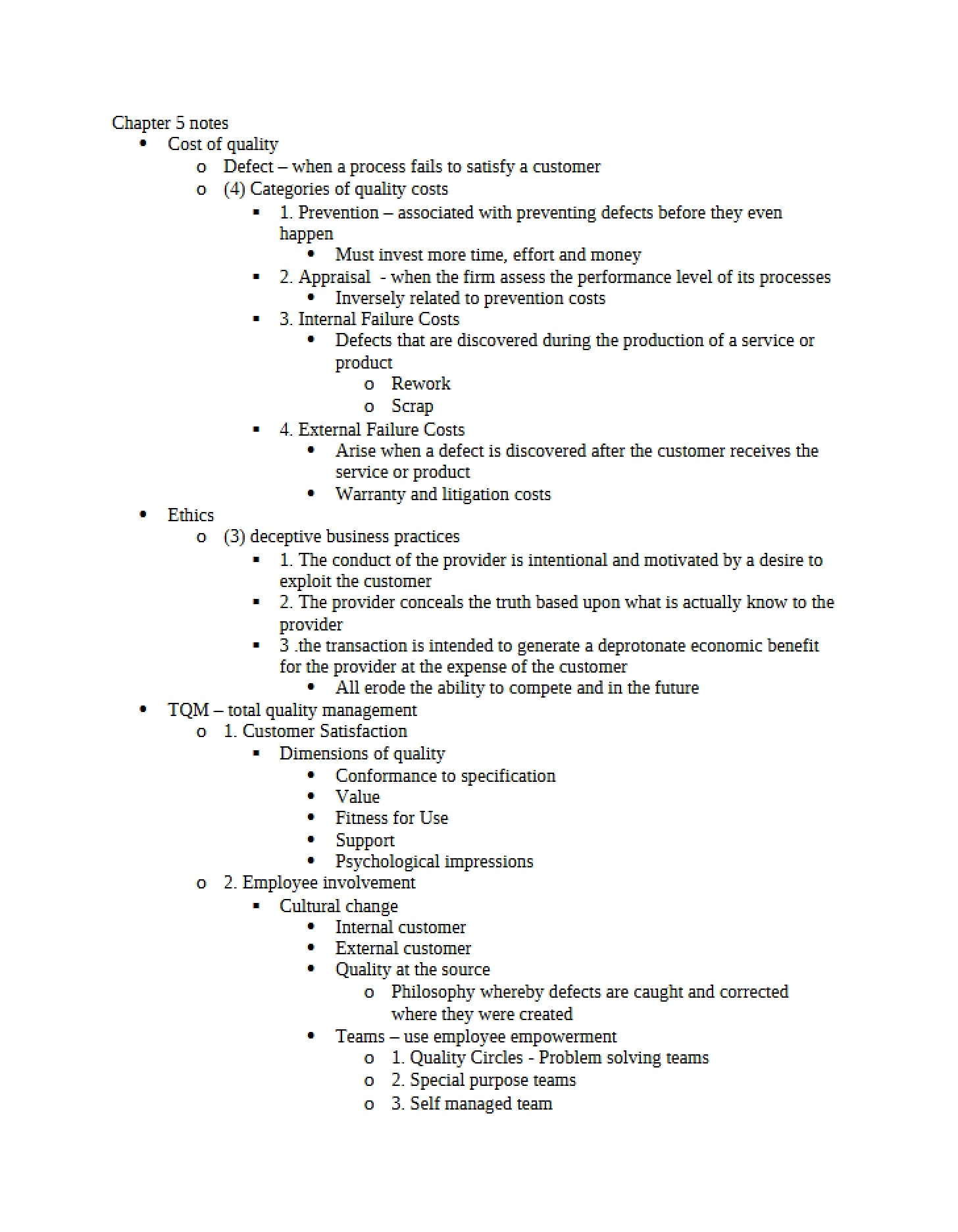 Notes for Chapter Five