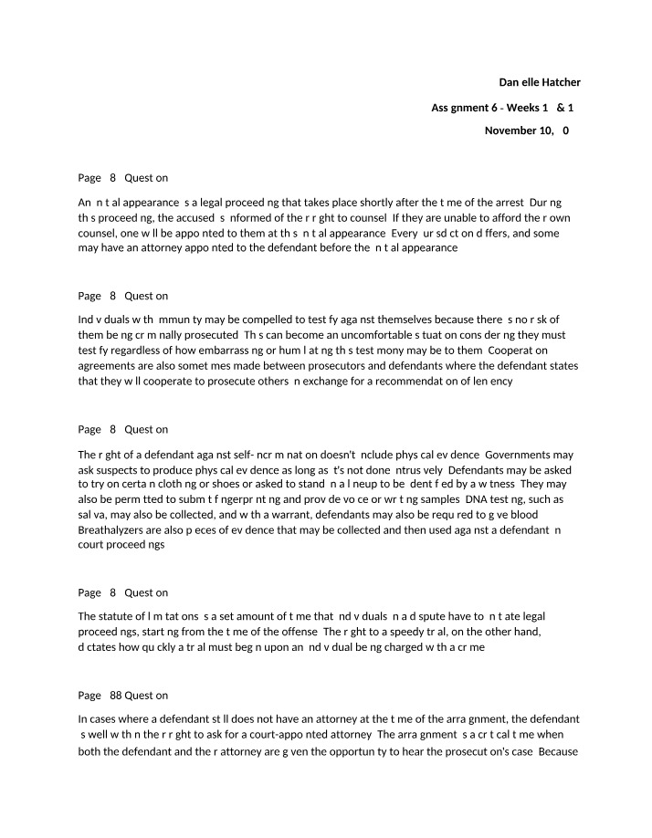 Weeks 13 & 14 - Assignment 6