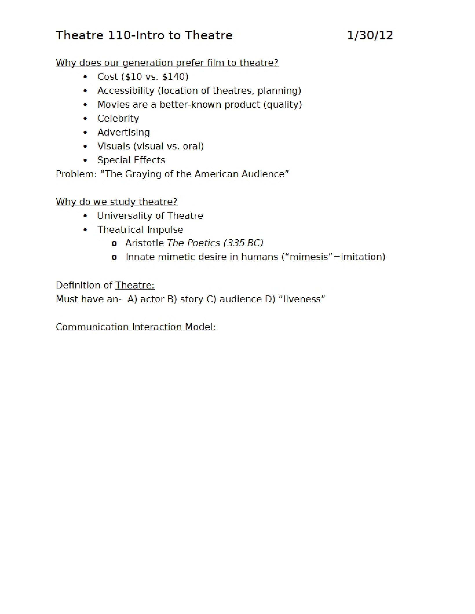 Session Notes